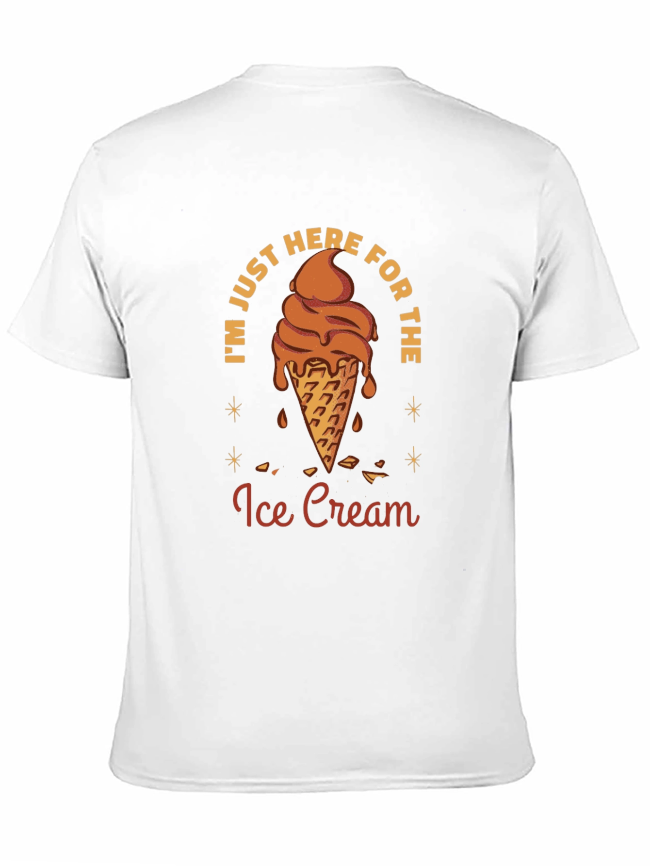 Black Ice Cream Lover Graphic Tee - "Just Here For The Ice Cream" view 11