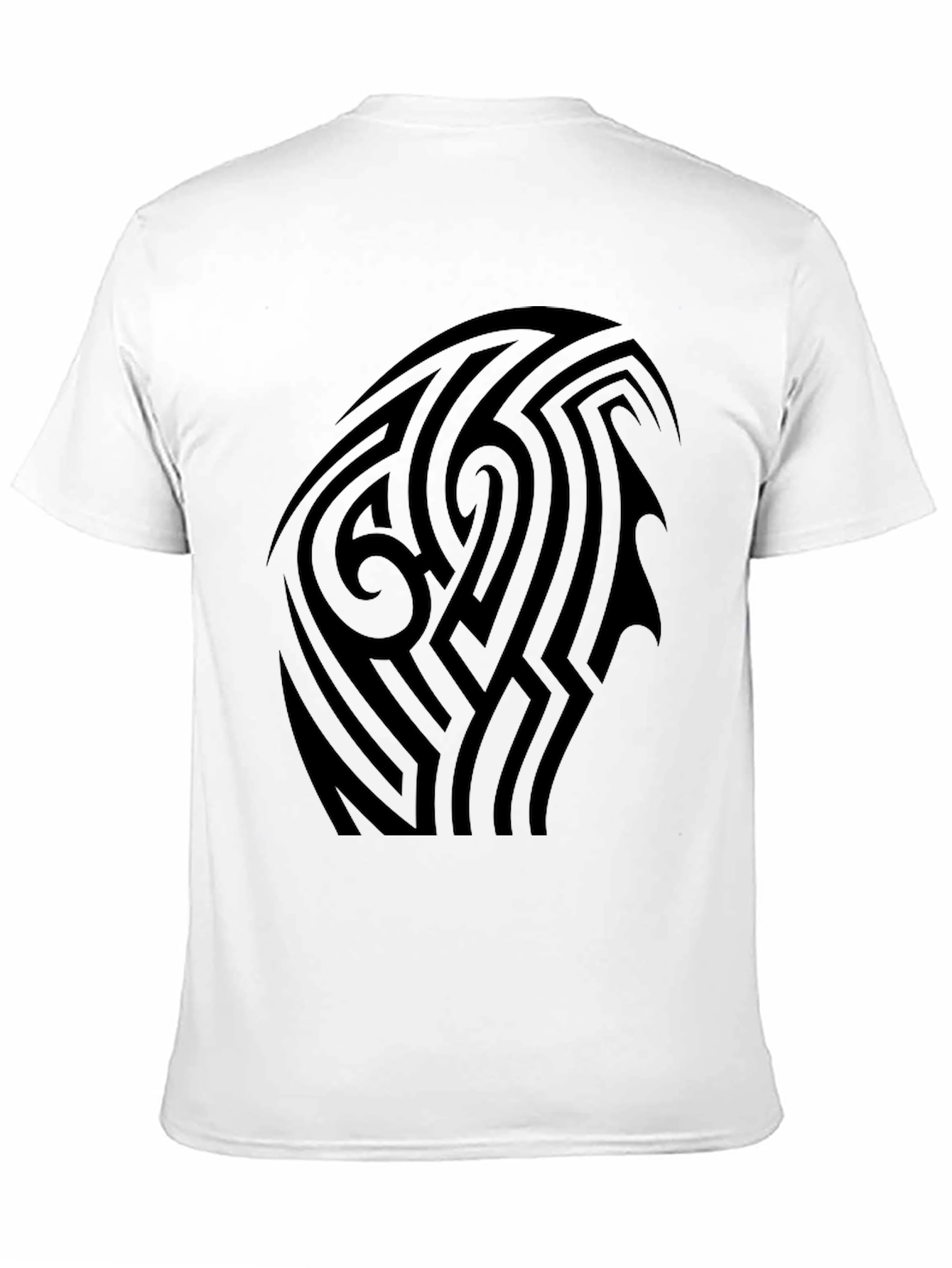 Black Tribal Tattoo Graphic Black T-Shirt view 11