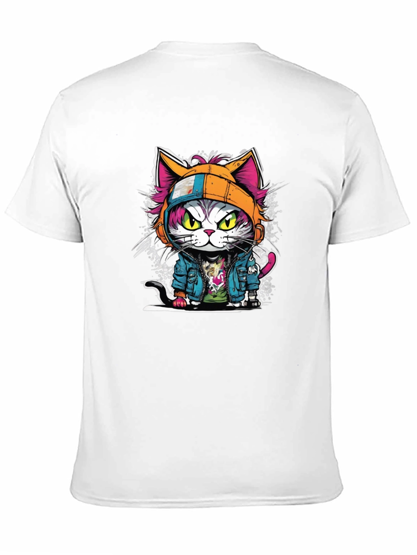 Black Cool Cat Graphic Tee - Urban Style view 11