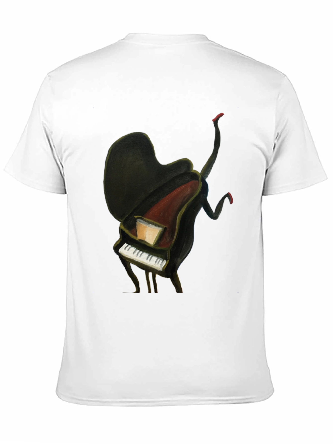 Black Piano Man Graphic Tee - Unique Music Lover T-Shirt view 11