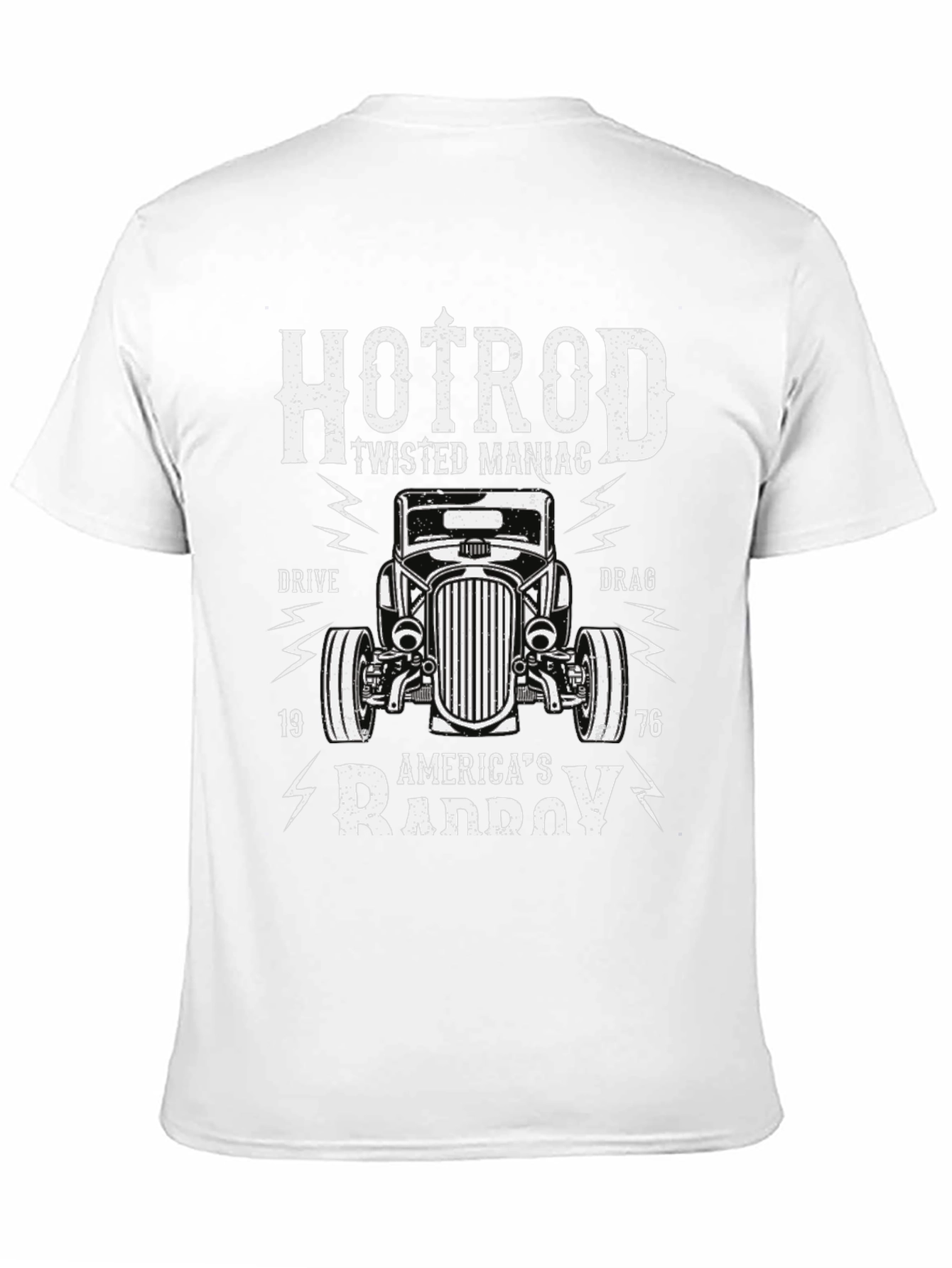 Black Hotrod Twisted Maniac Graphic T-Shirt view 11