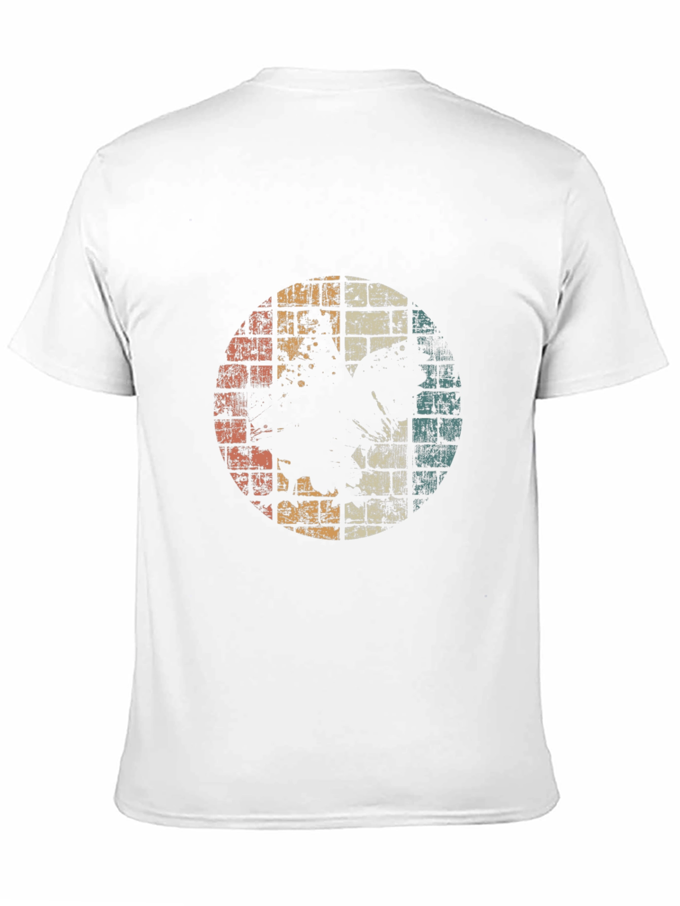 Black Retro Graphic Tee - Distressed Circle Design view 11