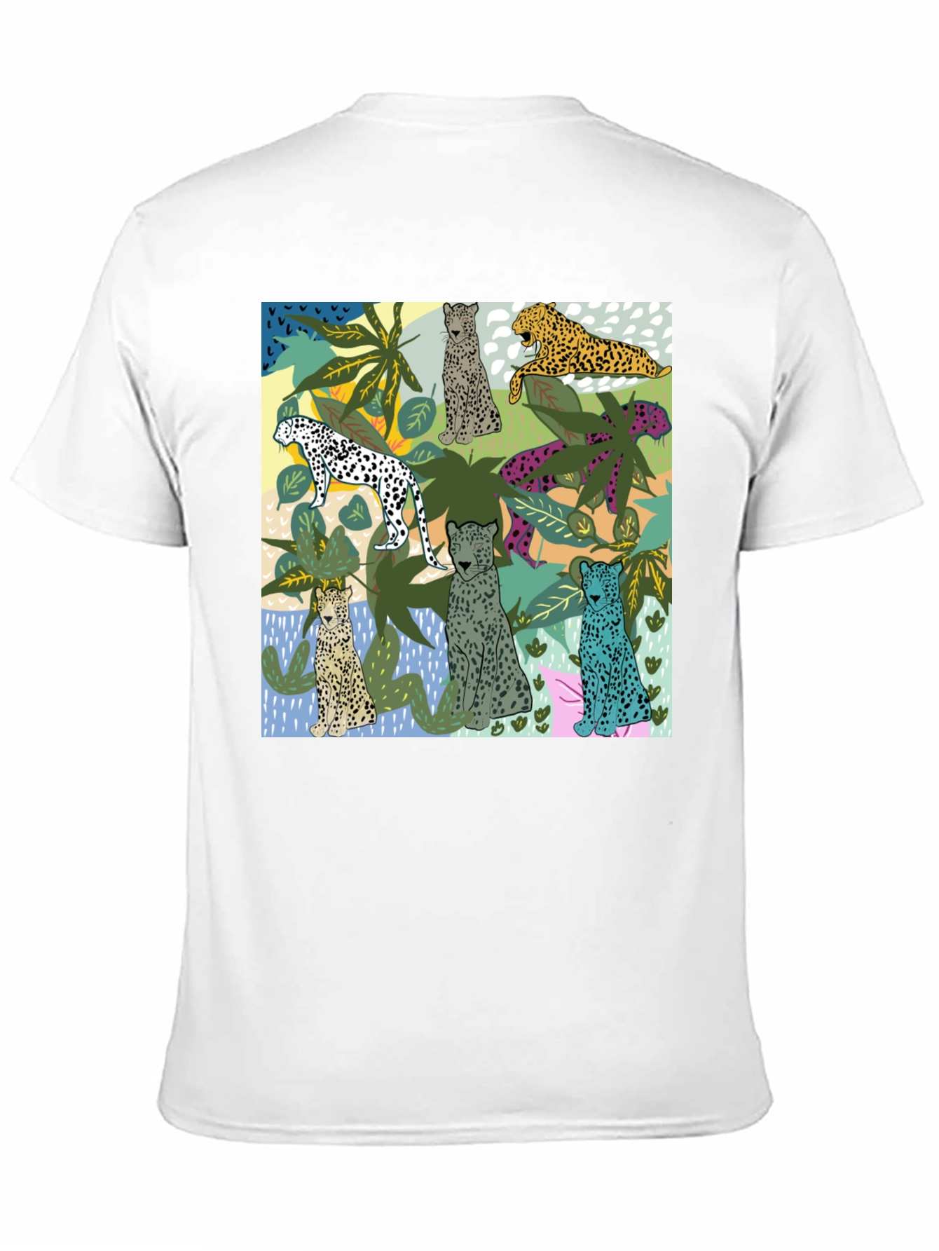 Black Jungle Cats Black T-Shirt view 11