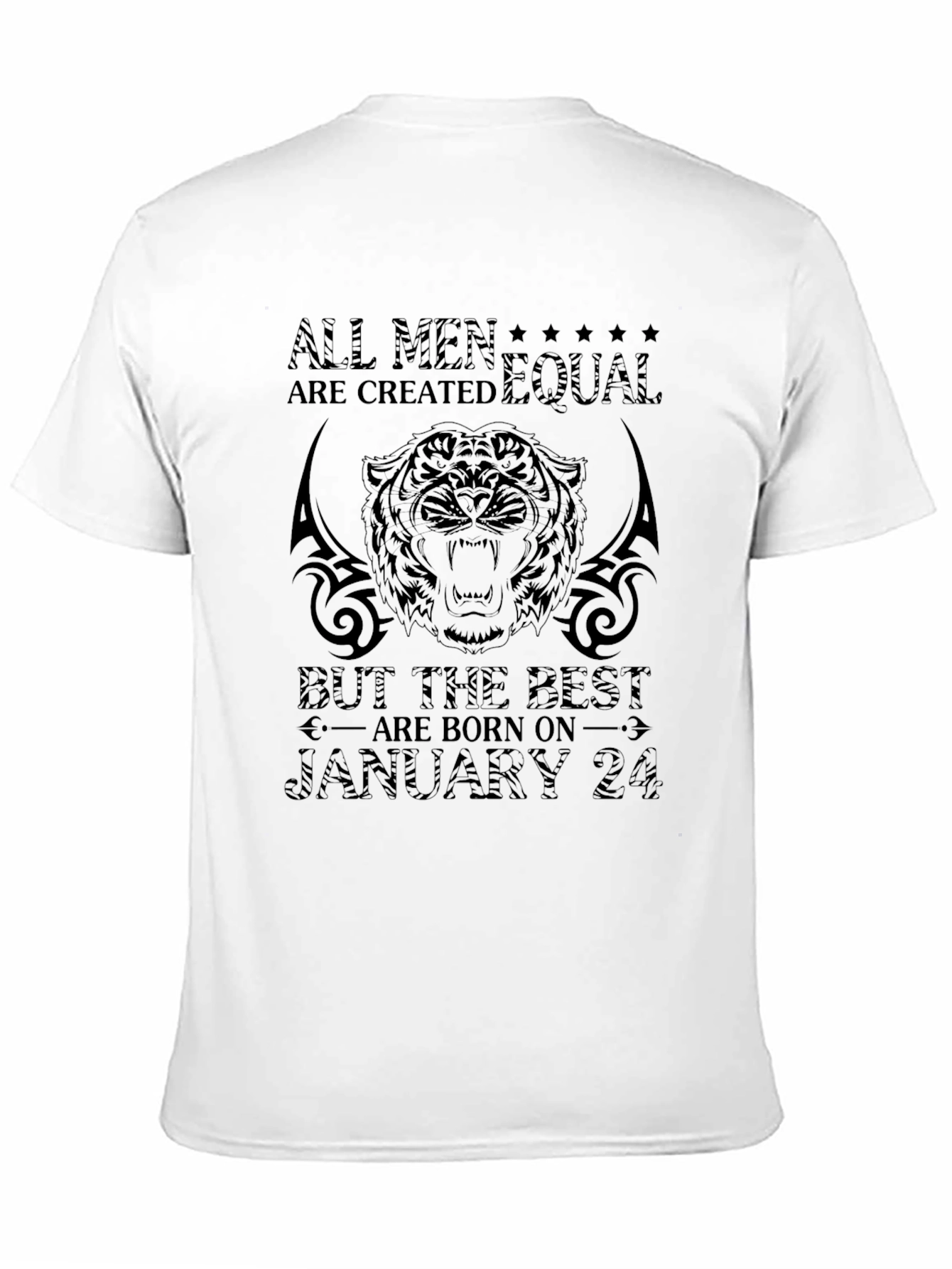 Black Born January 24th Black T-Shirt view 11