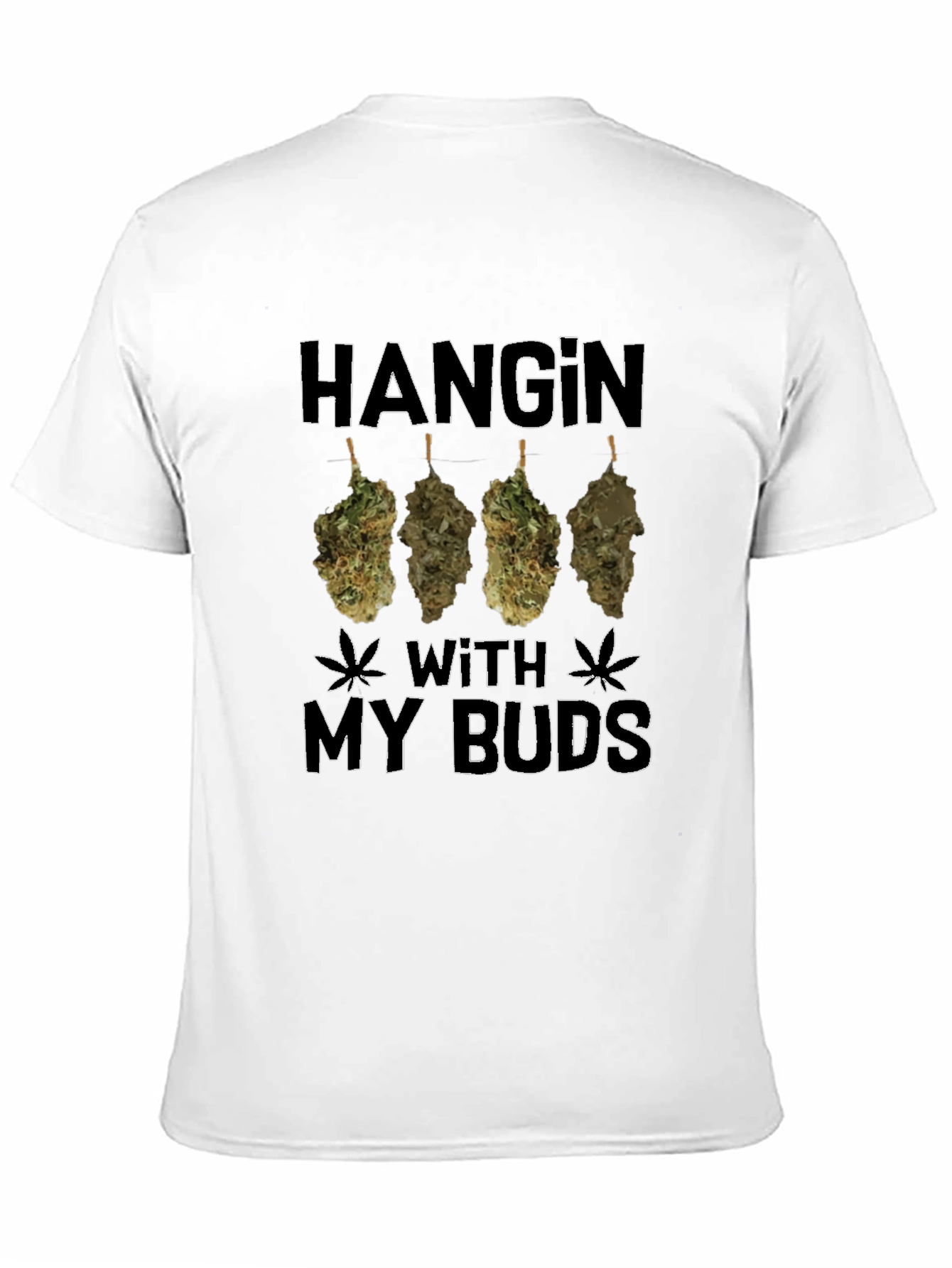 Black Hanging With My Buds Graphic Tee - Marijuana Theme view 11