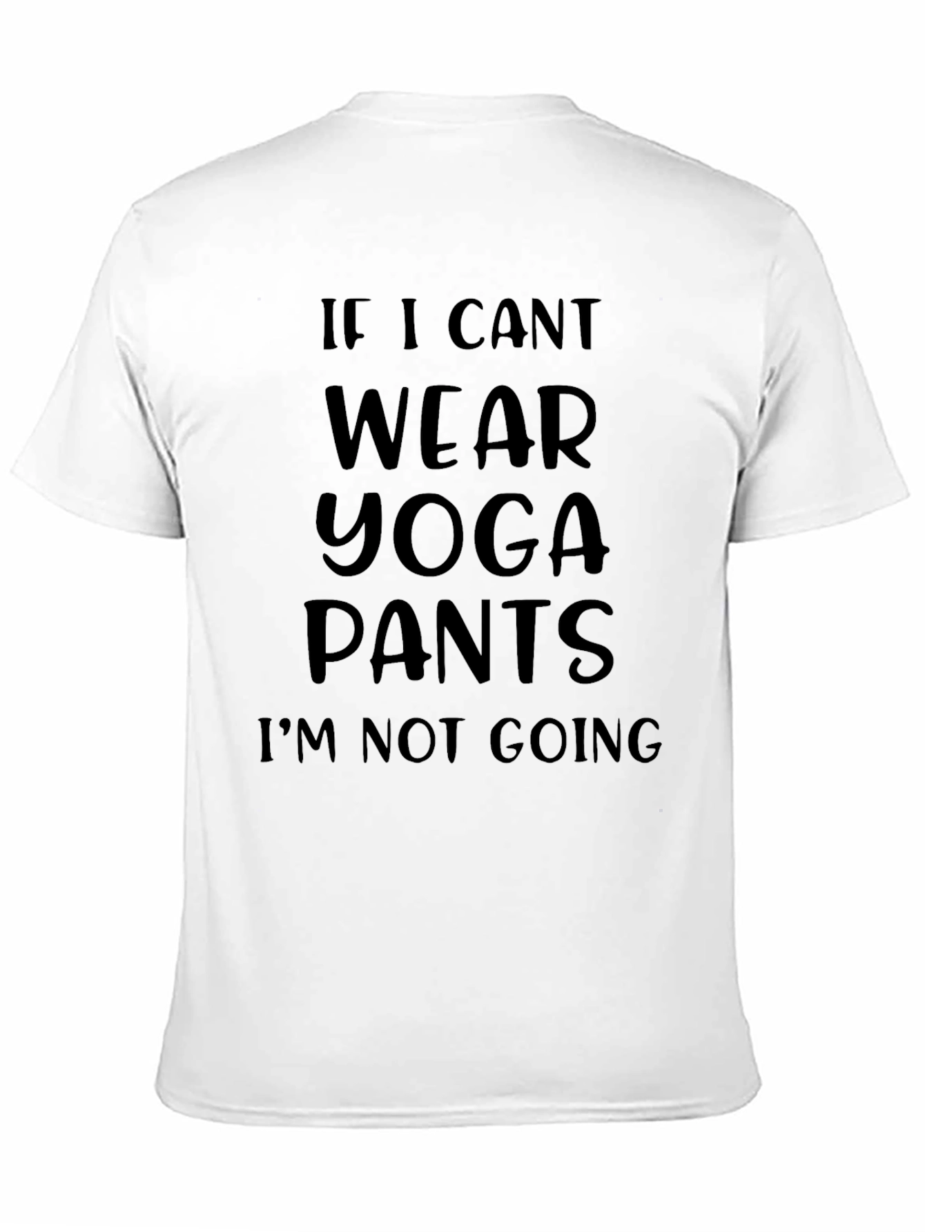 Black Funny Yoga Pants T-Shirt view 11