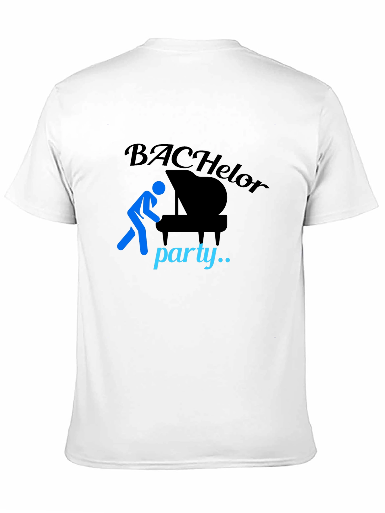 Black Bachelor Party Piano T-Shirt view 11