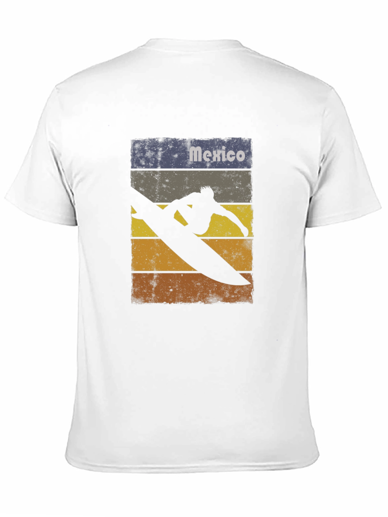 Black Mexico Surfing T-Shirt - Retro Style Black Tee view 11