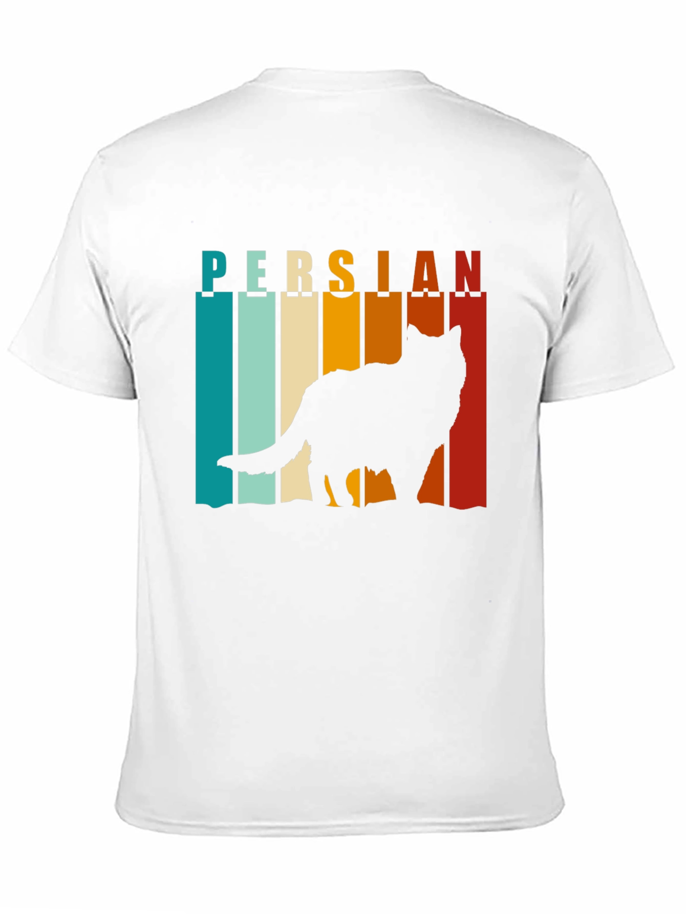 Black Retro Persian Cat T-Shirt view 11