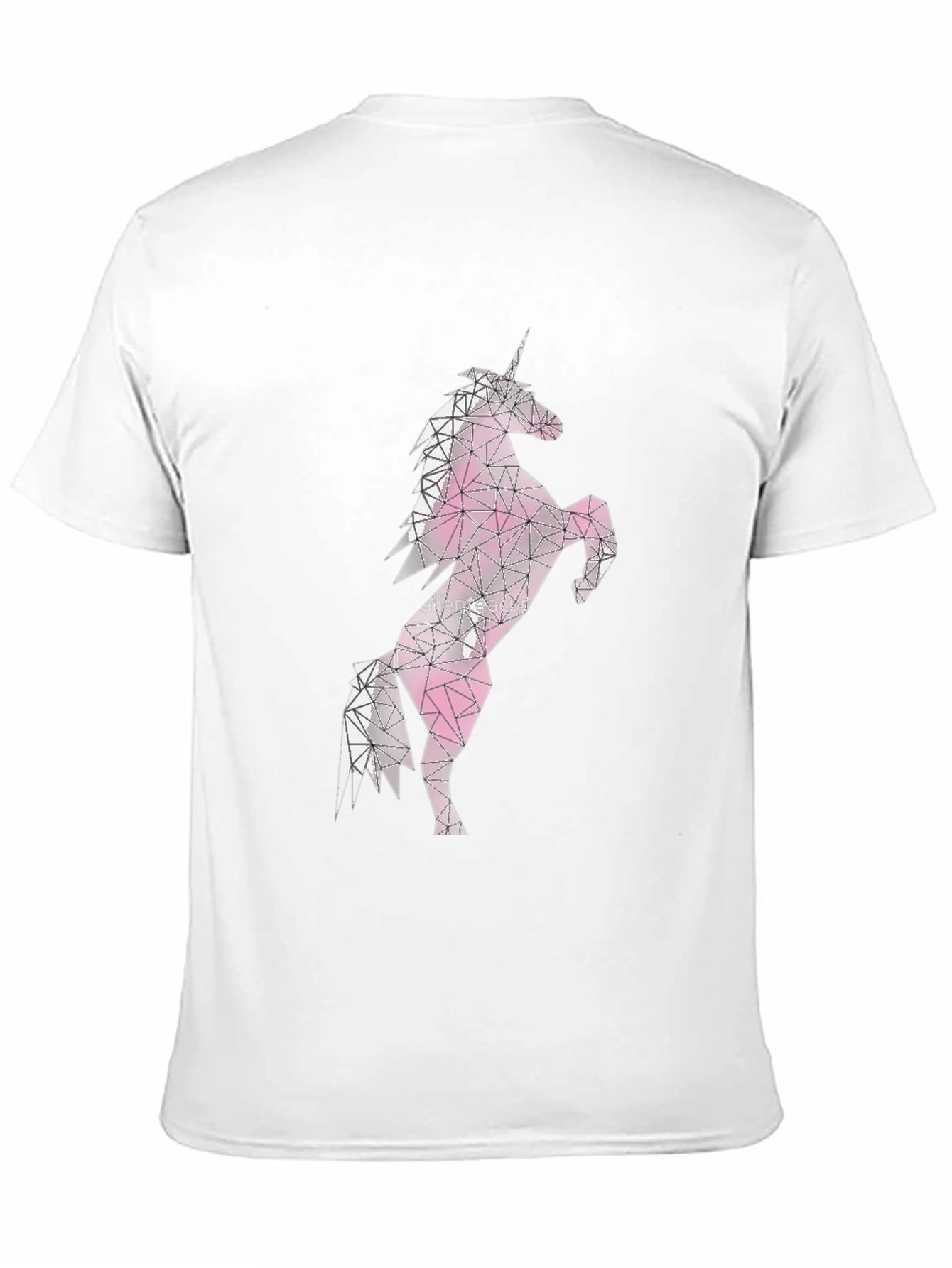 Black Geometric Unicorn Graphic Tee view 11