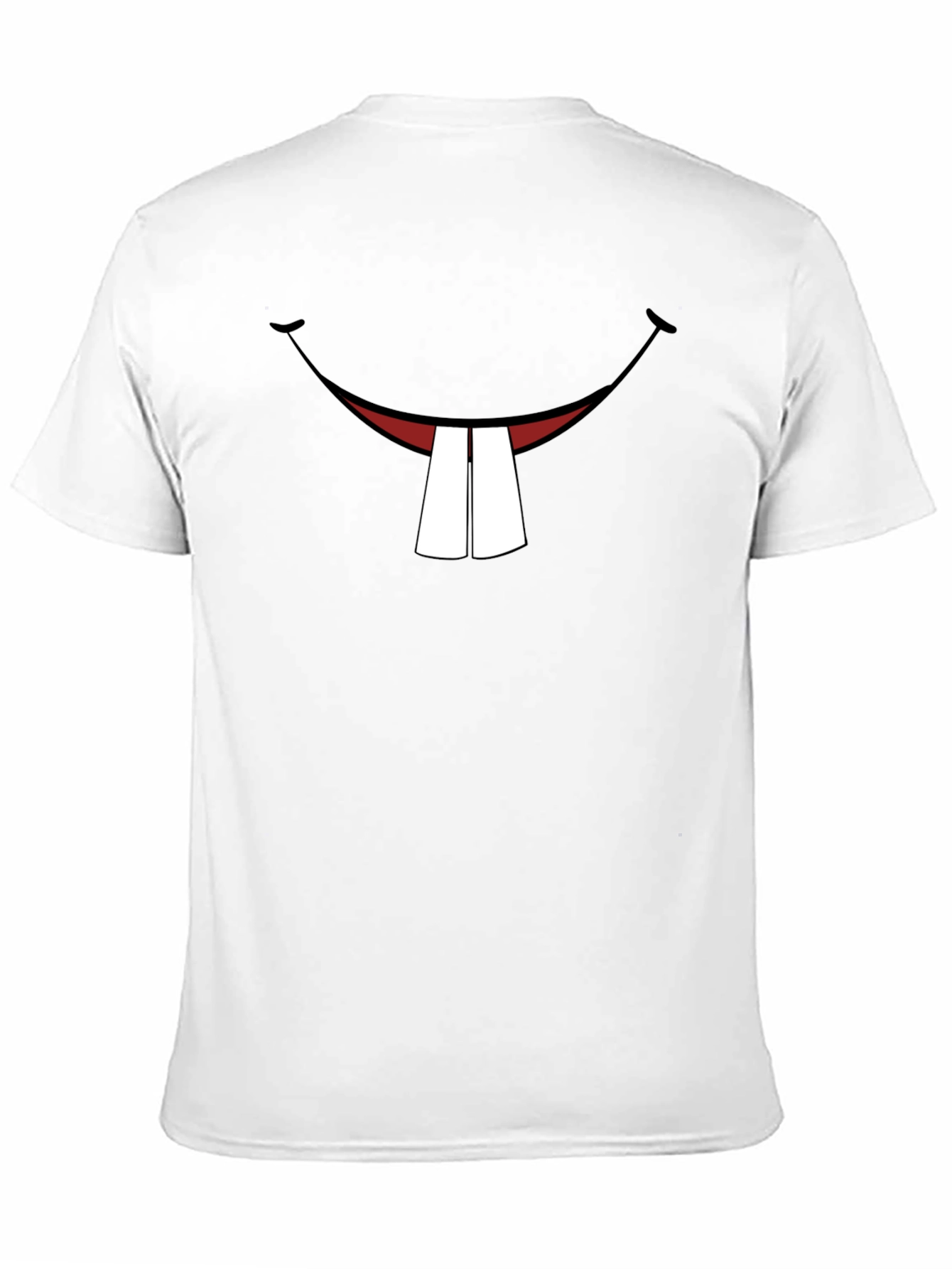 Black Funny Bunny Teeth Graphic Black T-Shirt view 11