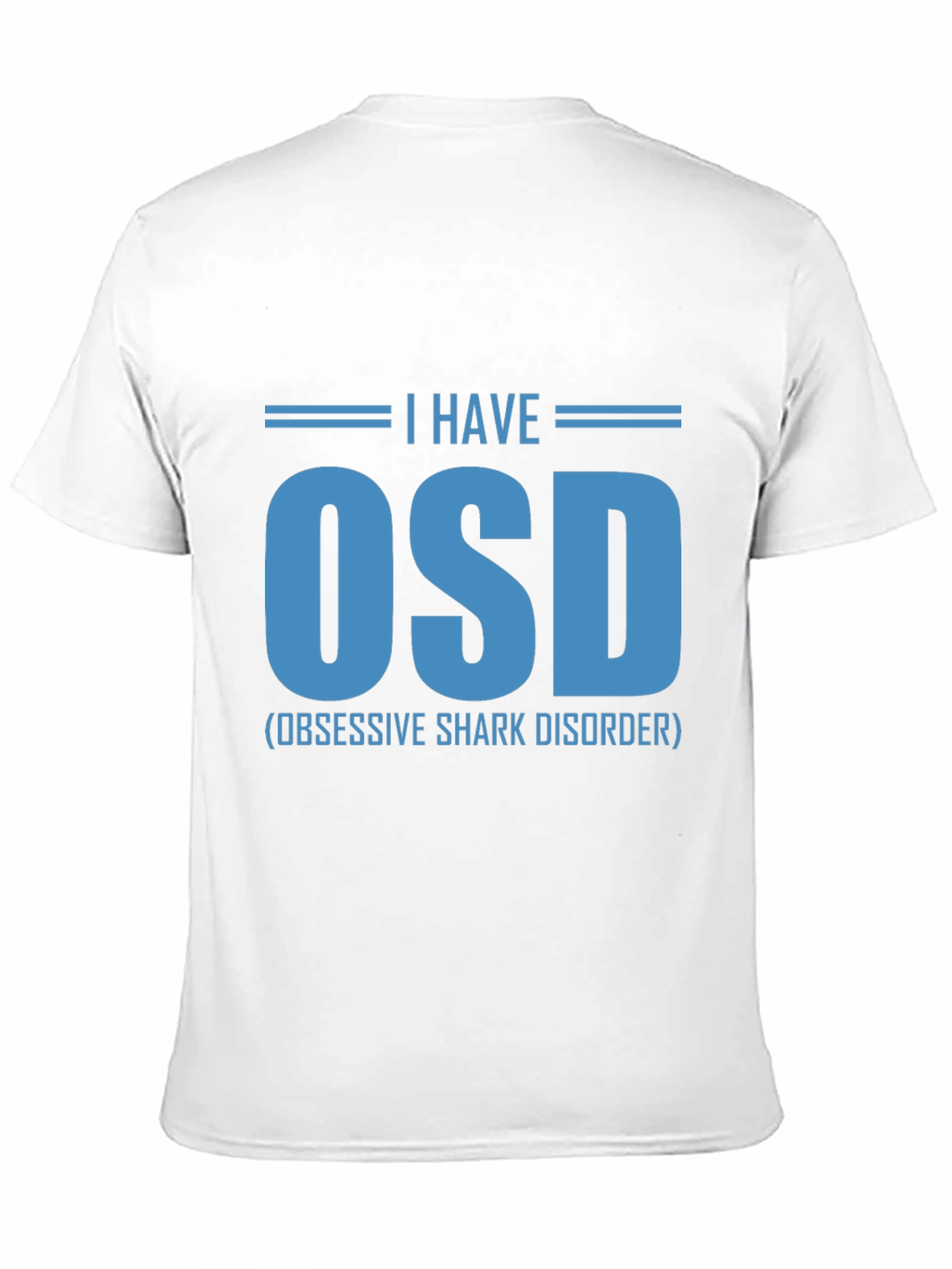 Black Obsessive Shark Disorder T-Shirt - OSD Funny Tee view 11