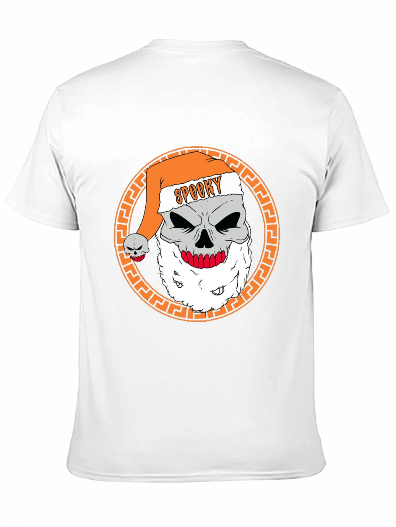 Black Spooky Santa Skull Graphic Tee view 11