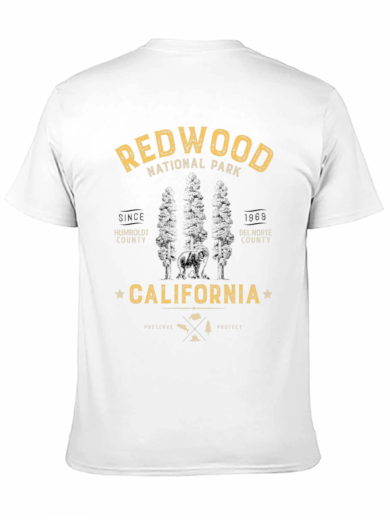 Black Redwood National Park Black T-Shirt view 11