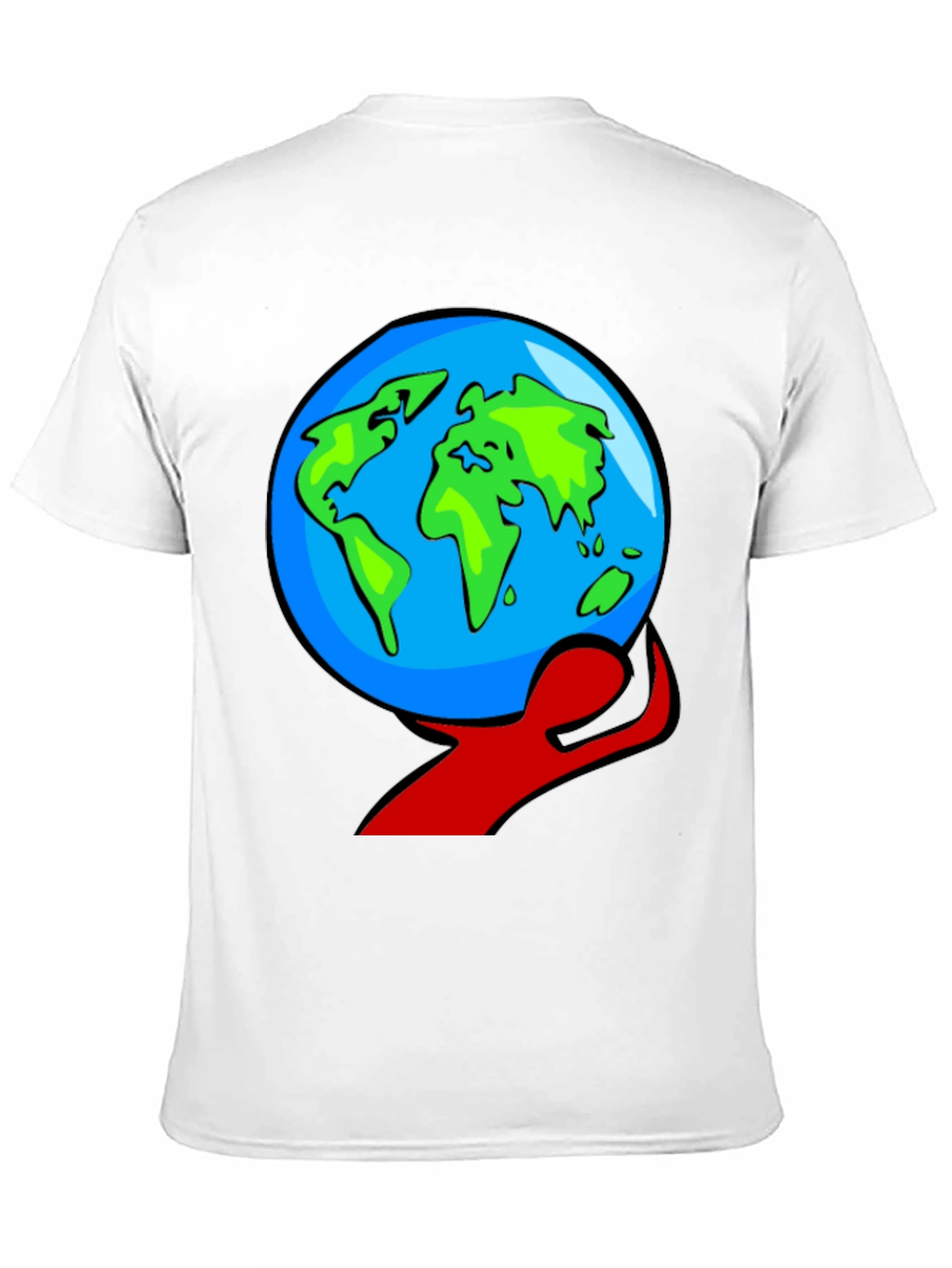 Black World in Hand Graphic Tee - Black Cotton T-Shirt view 11