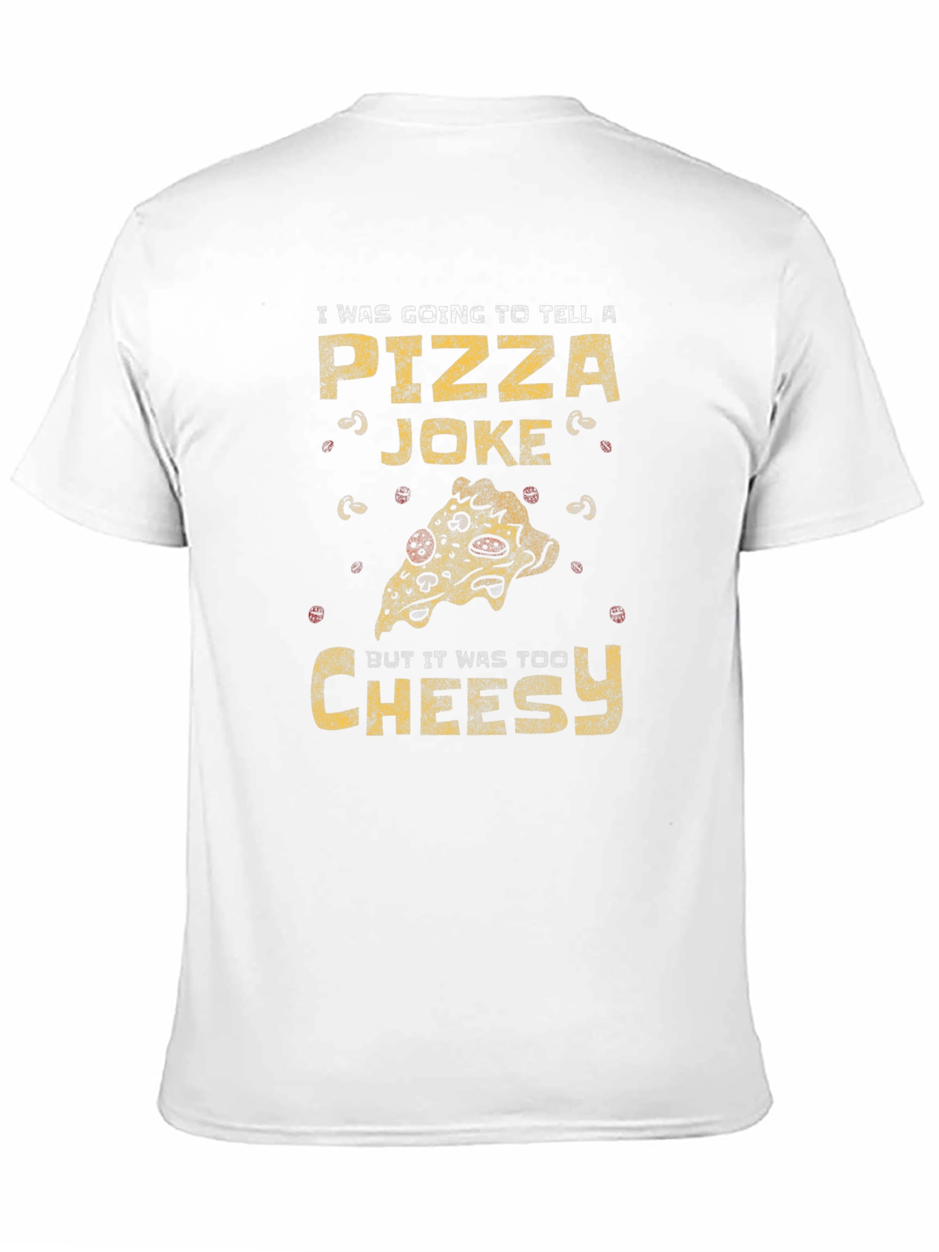 Black Pizza Joke T-Shirt - Too Cheesy Funny Graphic Tee view 11