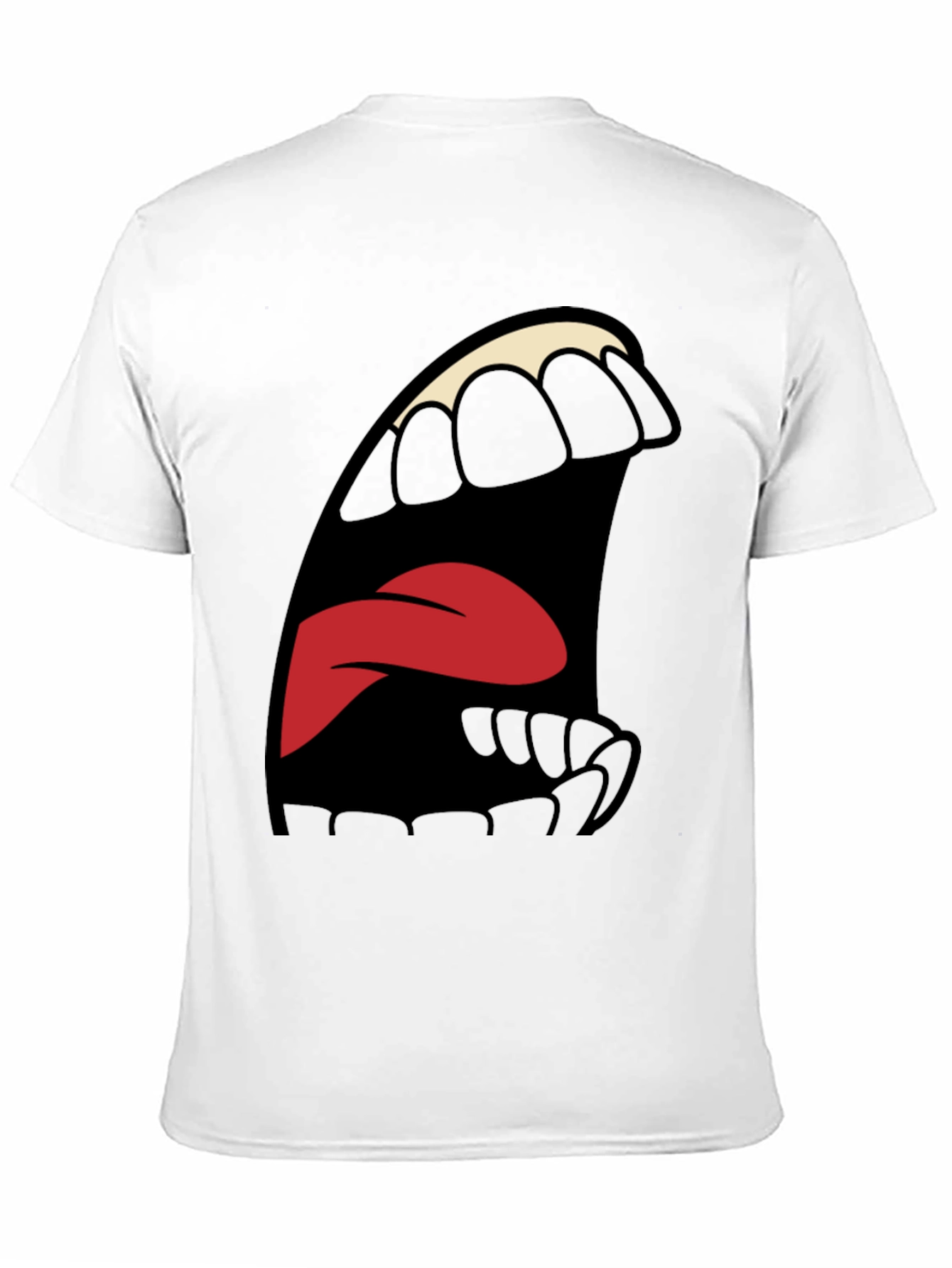Black Cartoon Mouth Graphic Tee - Expressive Style view 11