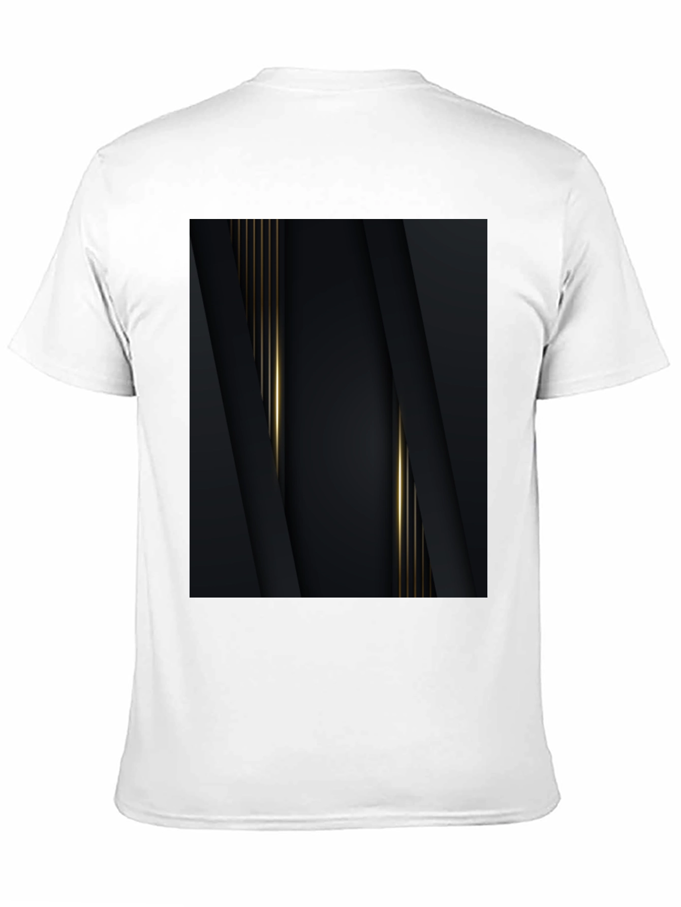 Black Elegant Black & Gold Abstract Design Tee view 11