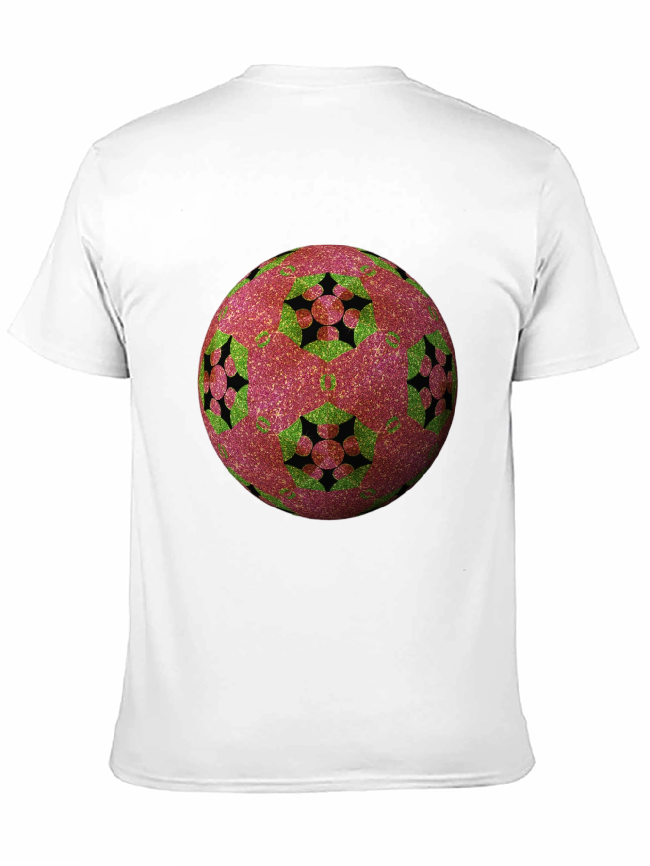 Black Abstract Orb Design Tee view 11
