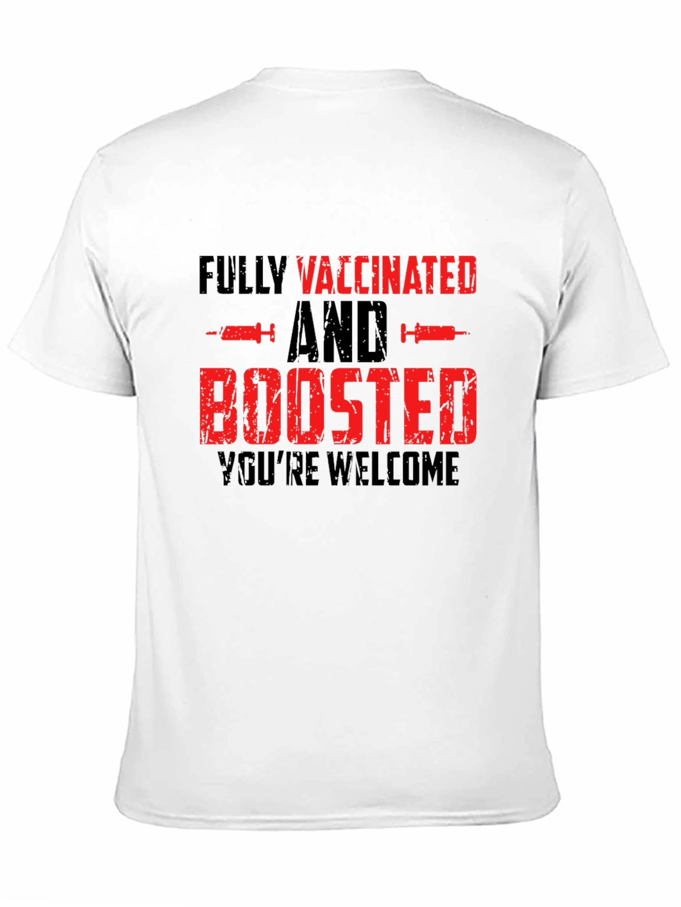 Black Fully Vaccinated & Boosted Novelty T-Shirt view 11