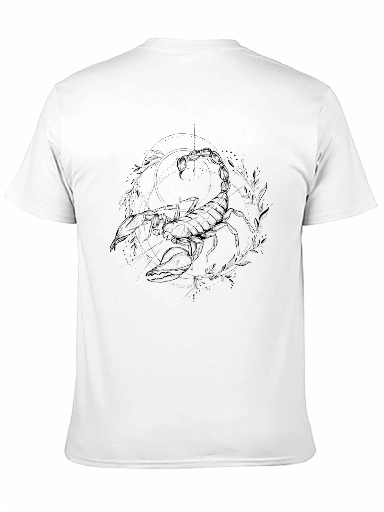 Black Scorpion Graphic Tee - Zodiac Style Black T-Shirt view 11