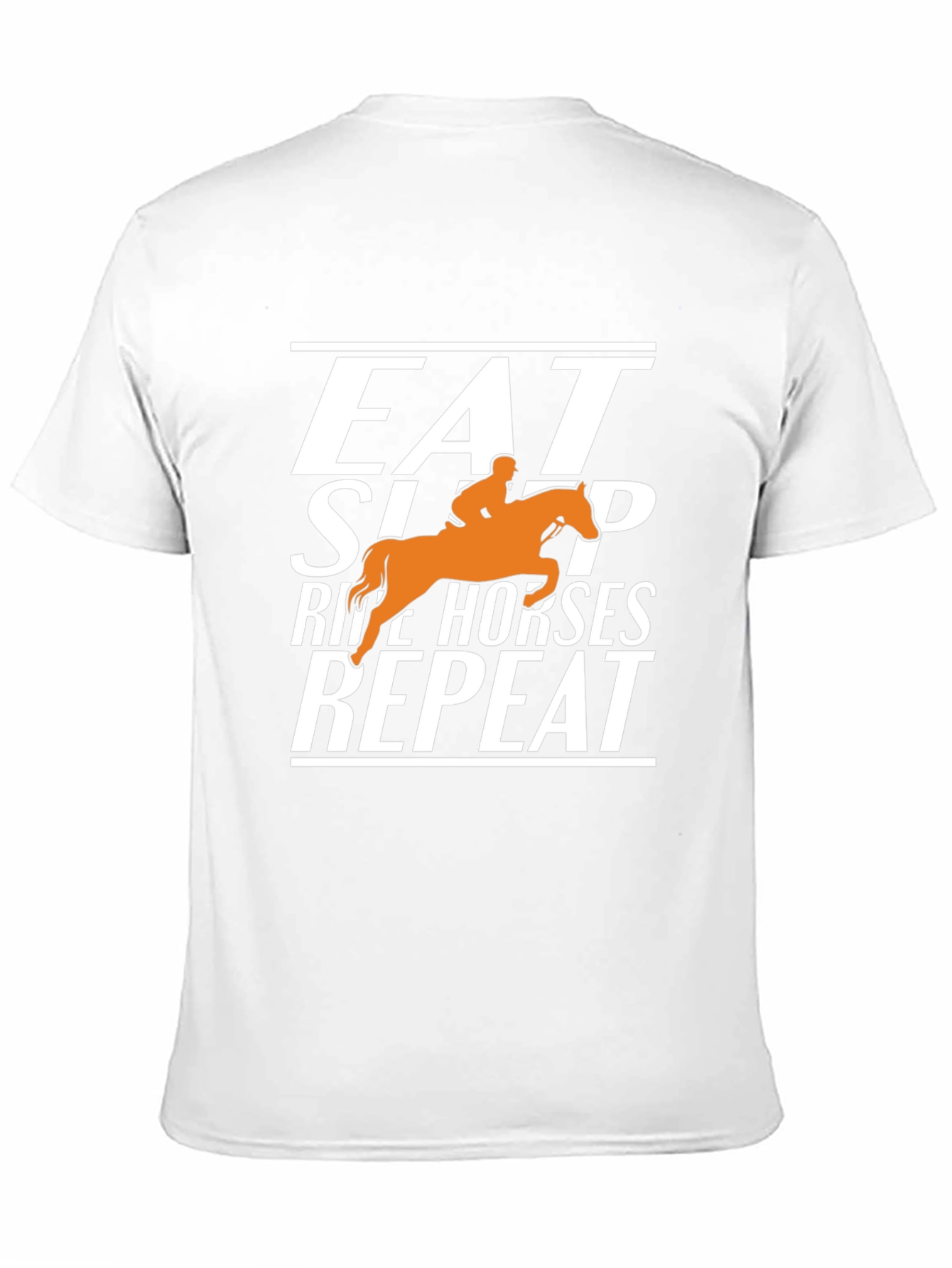 Black Eat Sleep Ride Horses Repeat Graphic Tee view 11