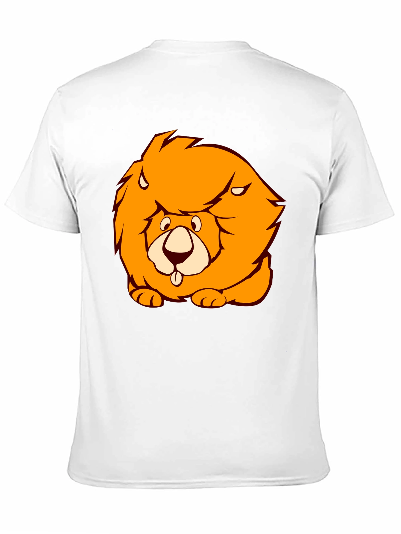 Black Lion Cartoon Graphic Black T-Shirt view 11