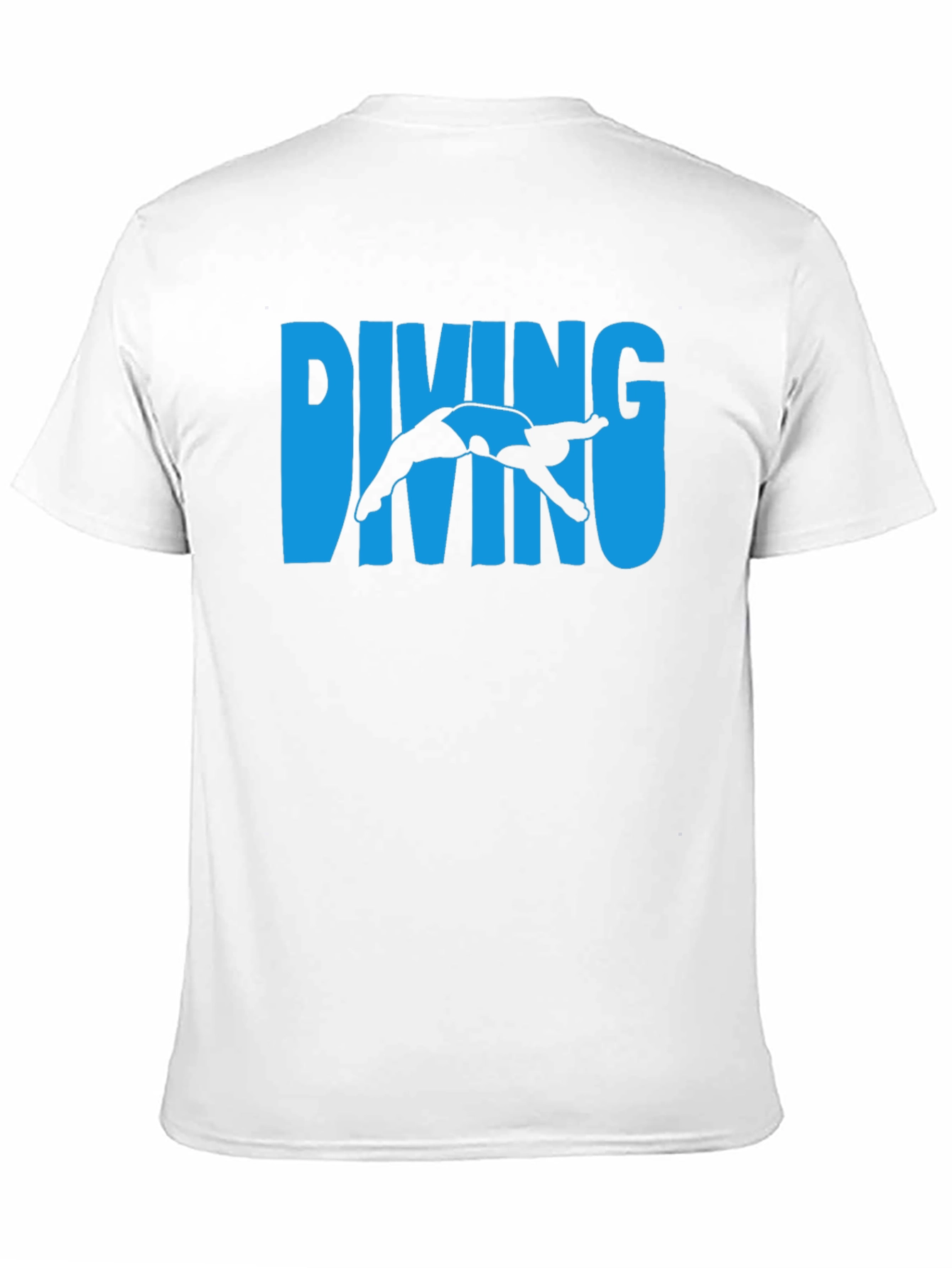Black Diving T-Shirt - Cool Diver Silhouette Tee view 11