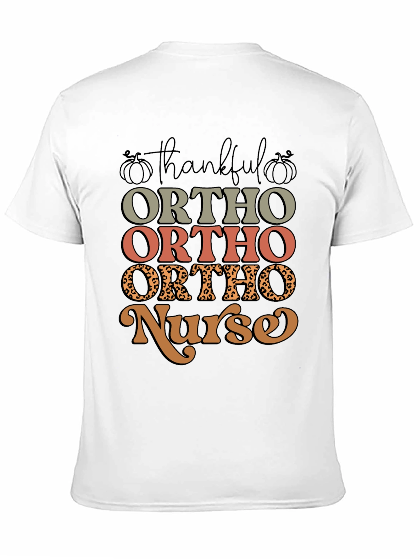 Black Thankful Ortho Nurse T-Shirt view 11