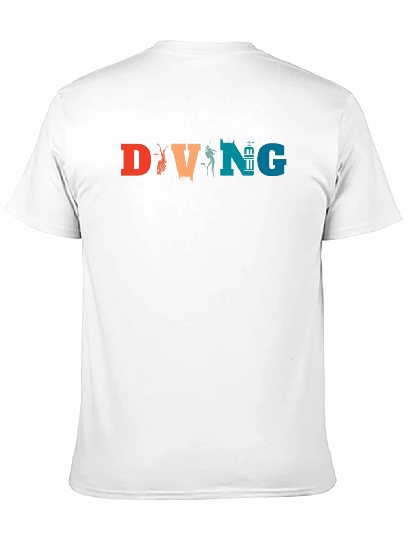 Black Retro Diving T-Shirt view 11