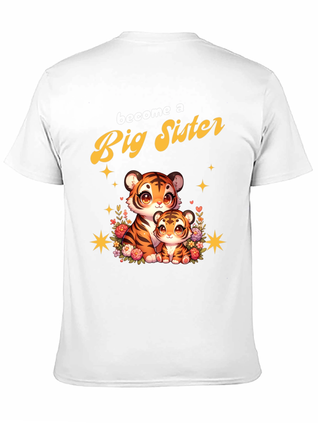 Big Sister Tiger Cub T-Shirt Cute Animal Tee - 11