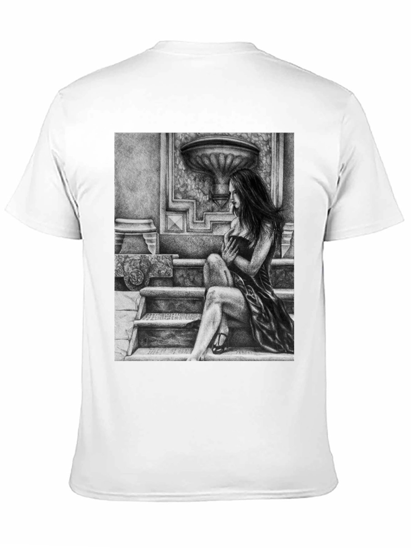 Black Elegant Woman Art Black T-Shirt view 11