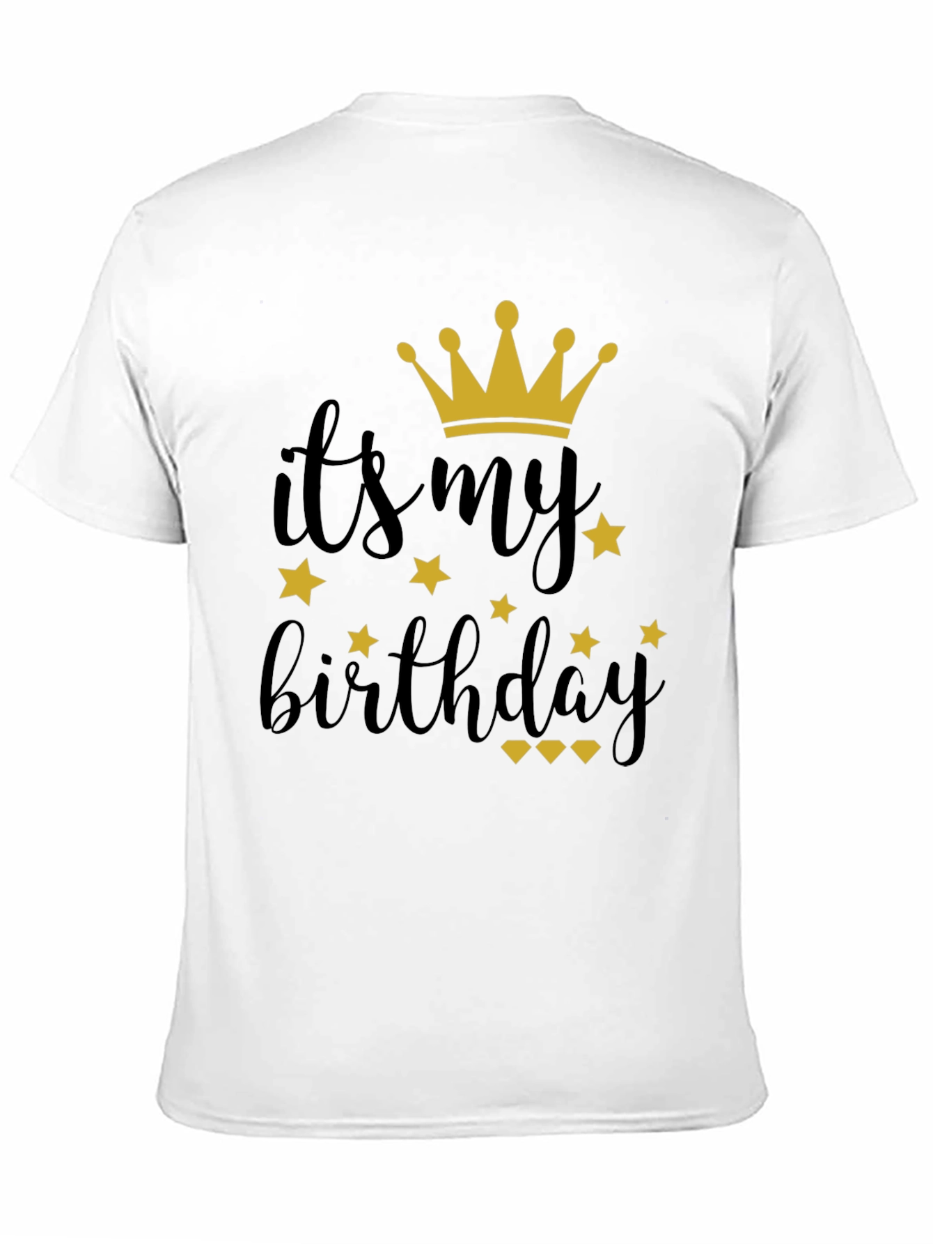 It's My Birthday Shirt - Black Tee with Gold Crown - 11