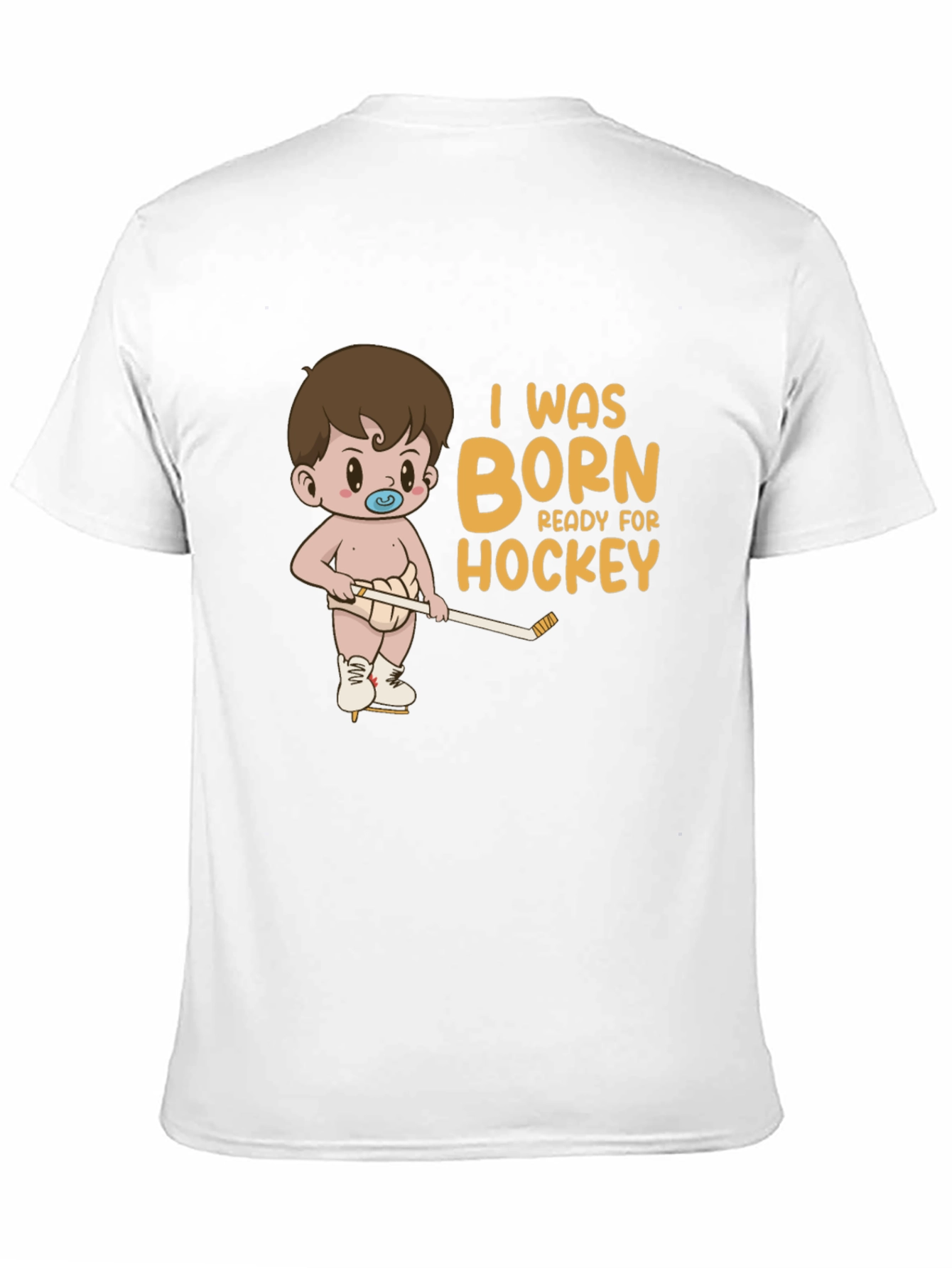 Black Born Ready for Hockey Graphic T-Shirt view 11