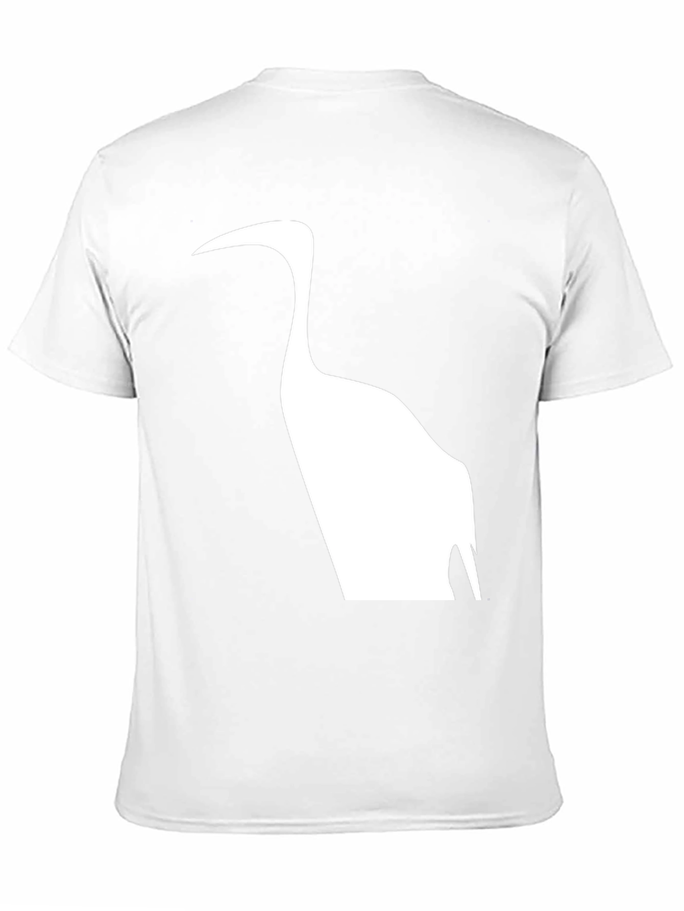 Black Black T-Shirt with Heron Silhouette view 11