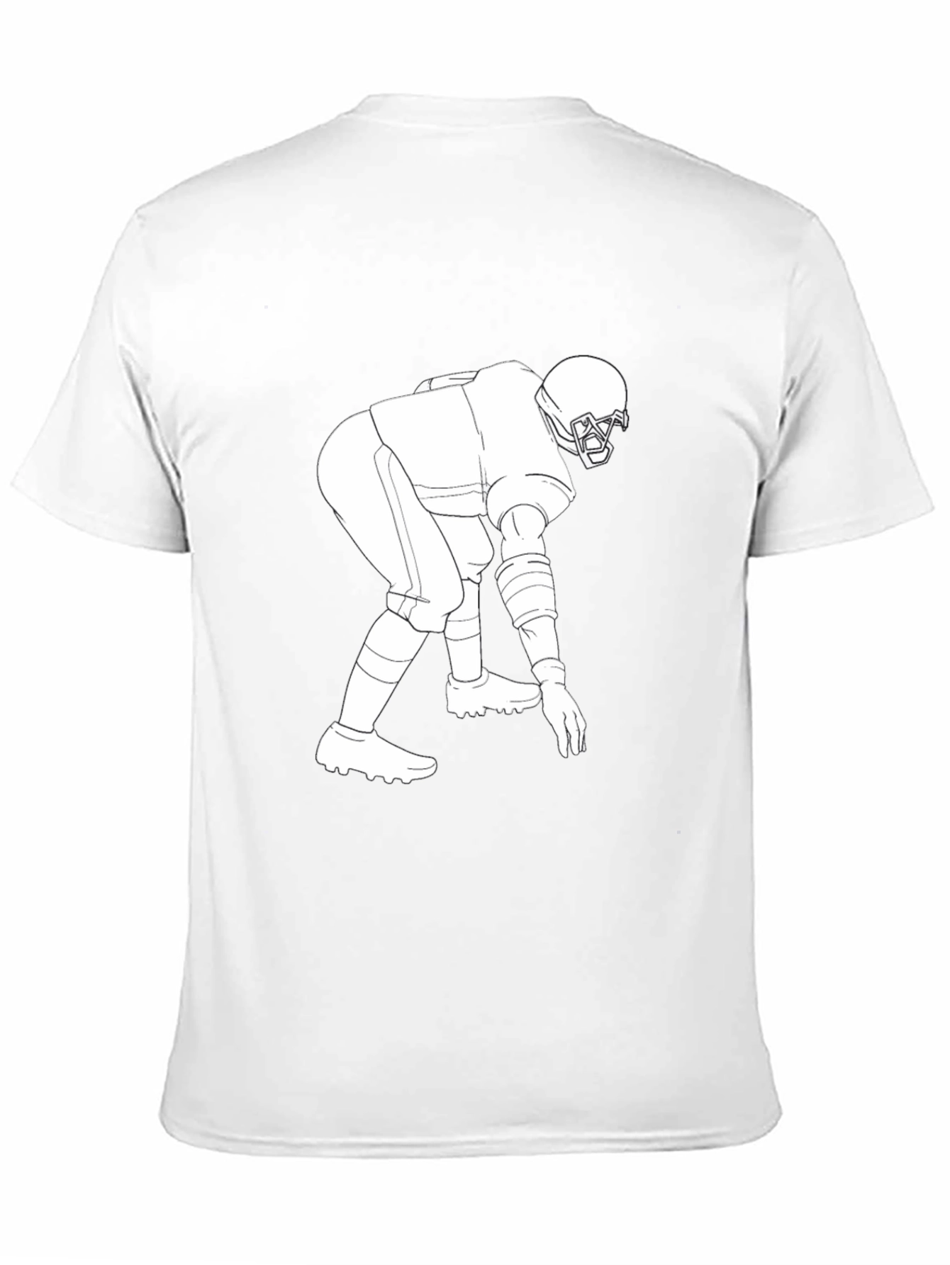 Black Football Player Graphic Tee - Black view 11