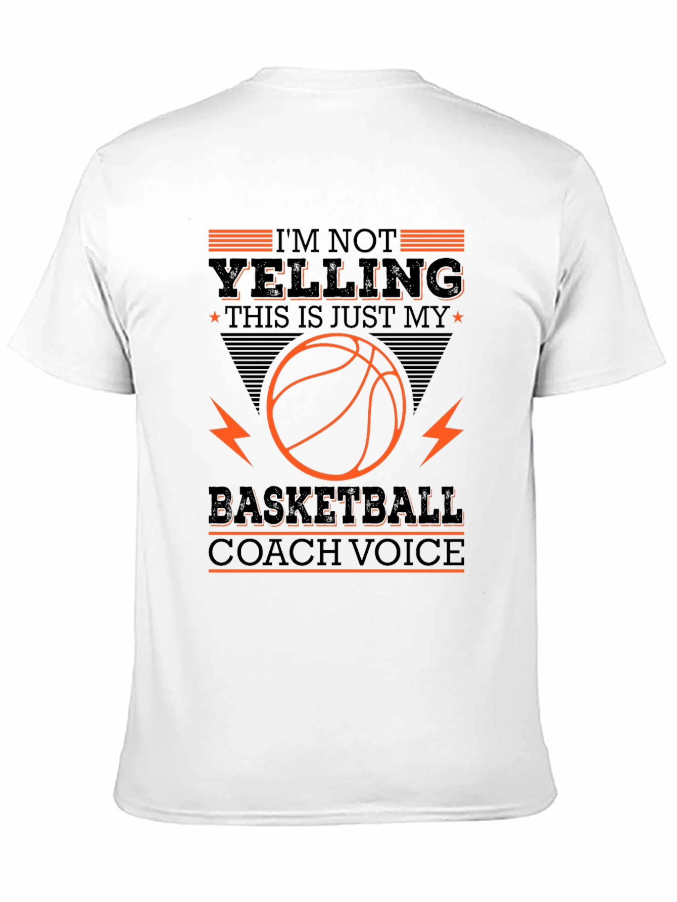 Black Basketball Coach Voice T-Shirt view 11