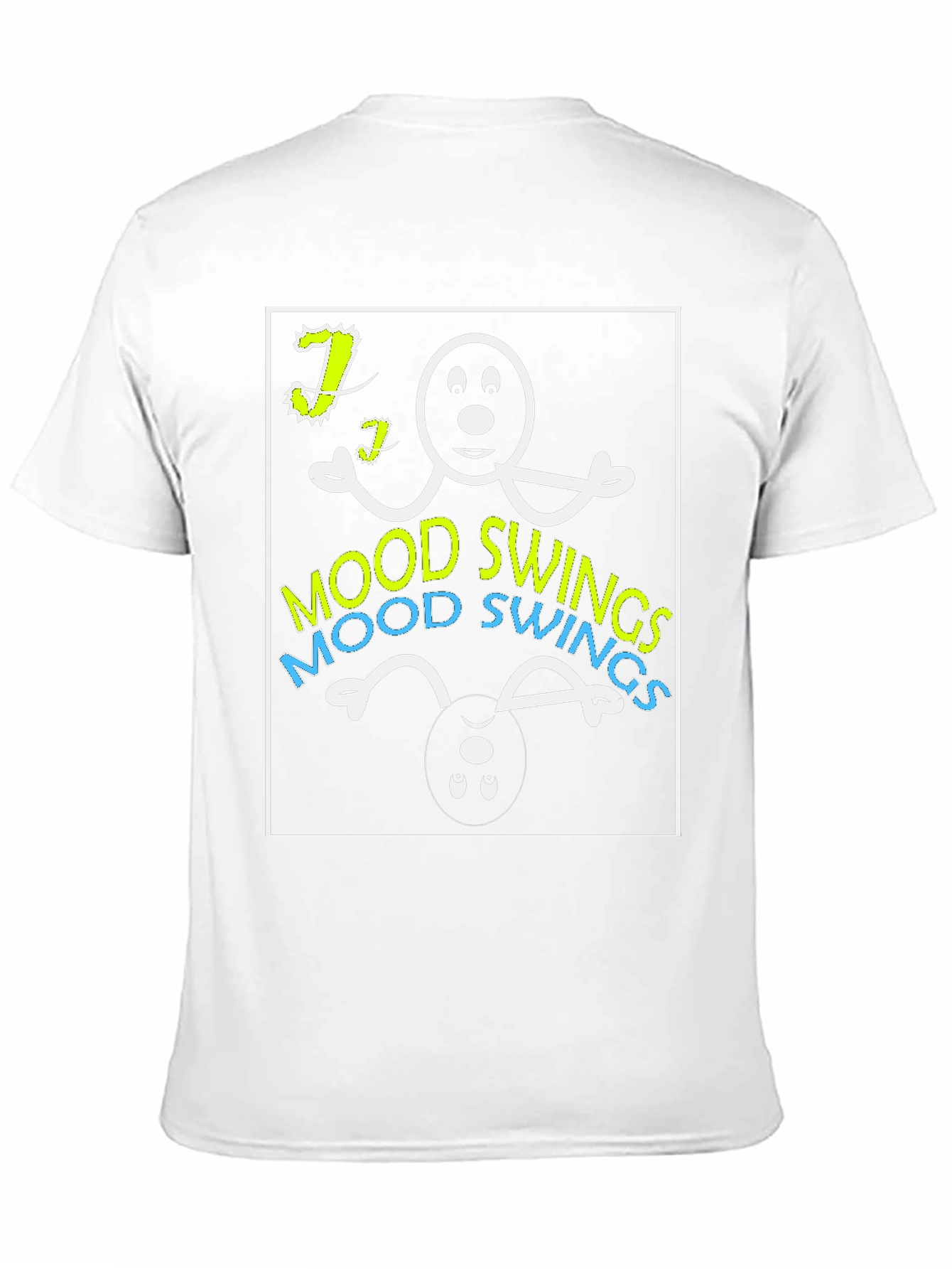 Black Mood Swings Graphic Tee - Black Cotton T-Shirt view 11