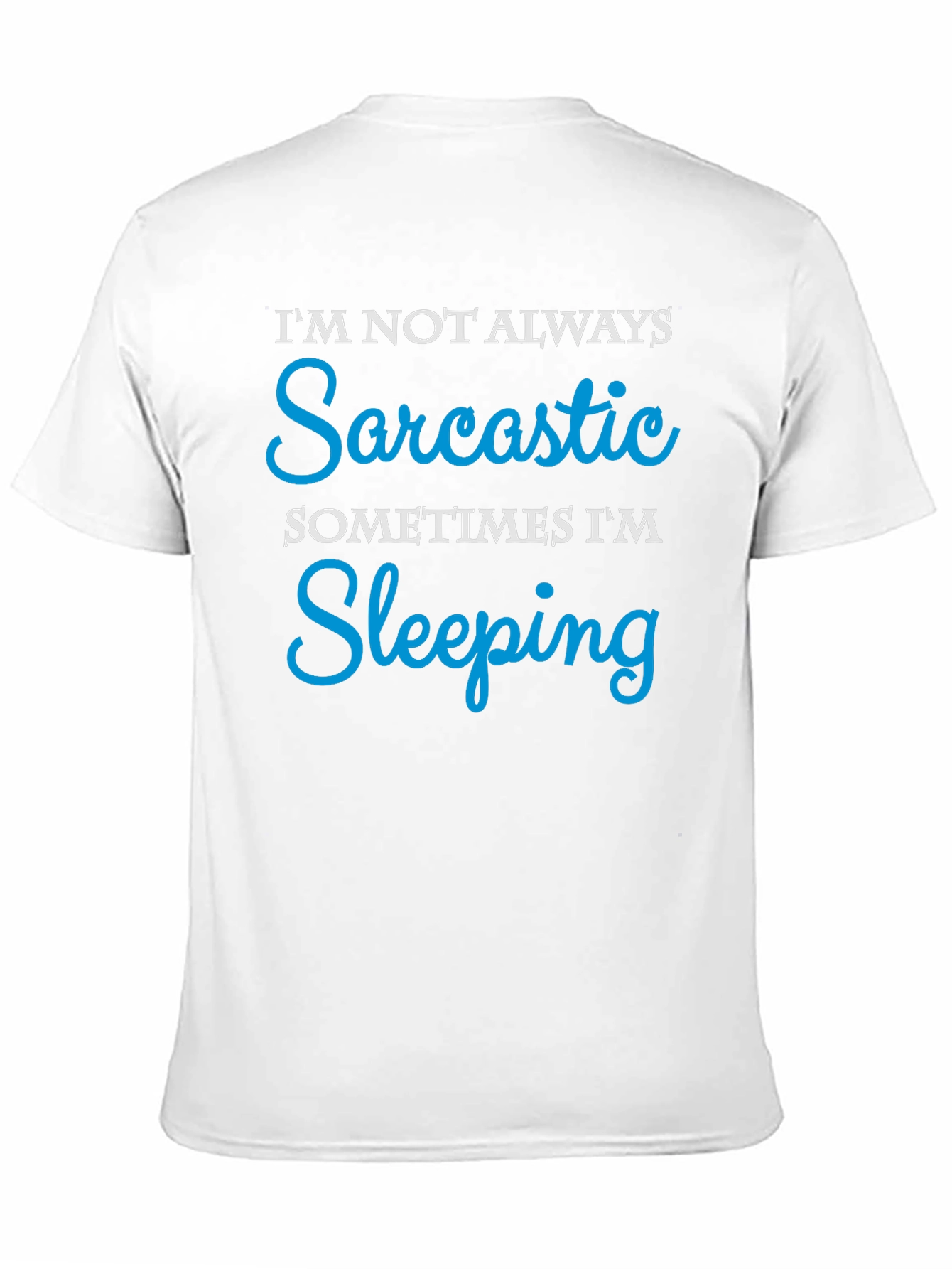 Black Sarcastic Sleeping Funny Graphic T-Shirt view 11