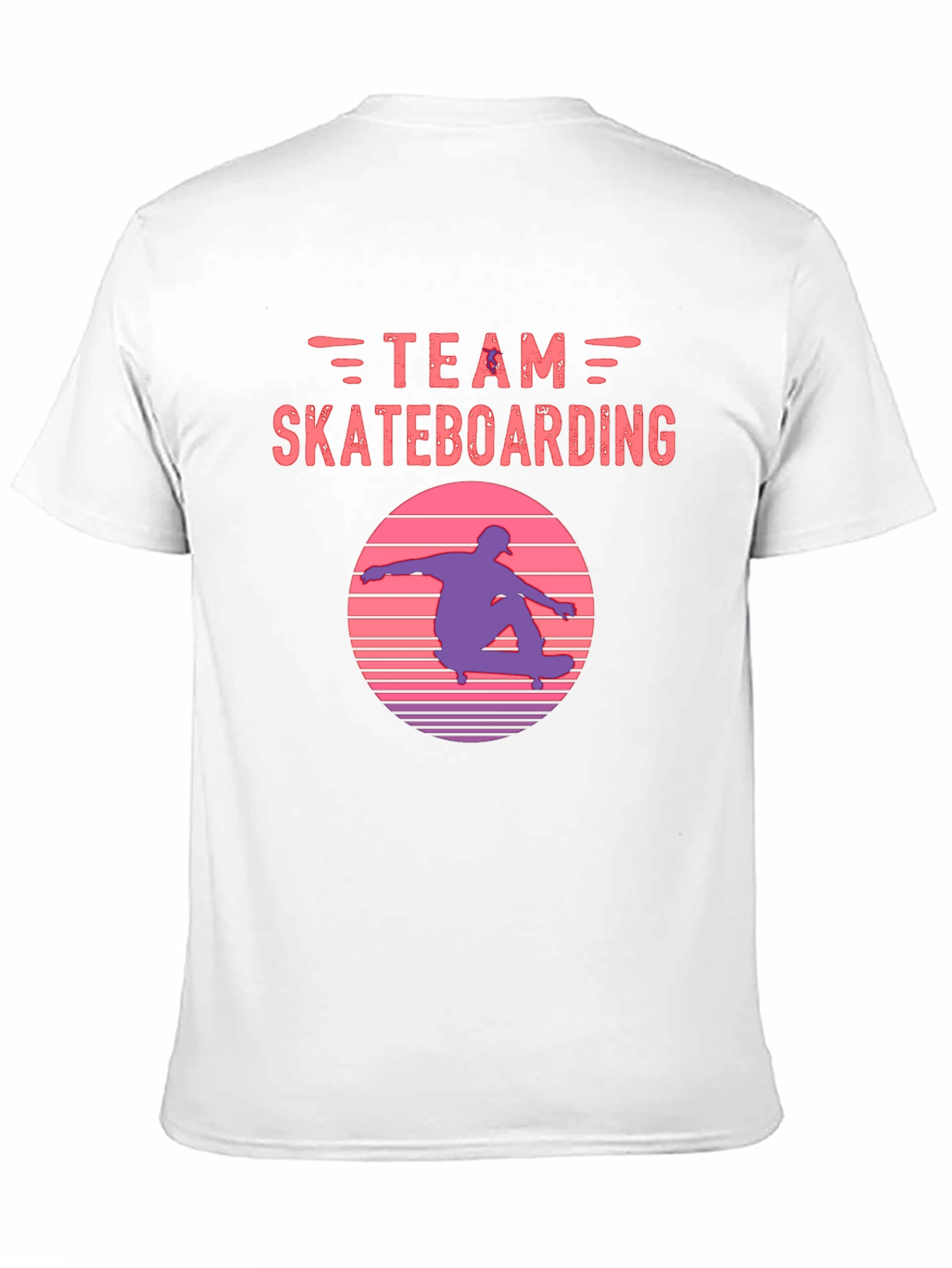 Black Team Skateboarding Graphic Tee - Retro Sunset Skater Shirt view 11
