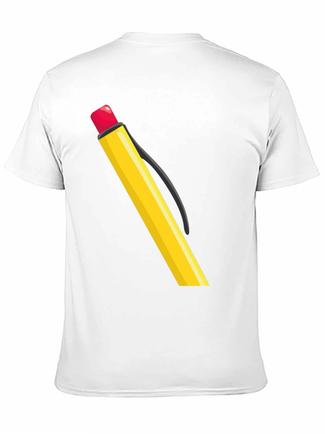 Black Pencil Graphic Tee - Black Cotton Casual Wear view 11