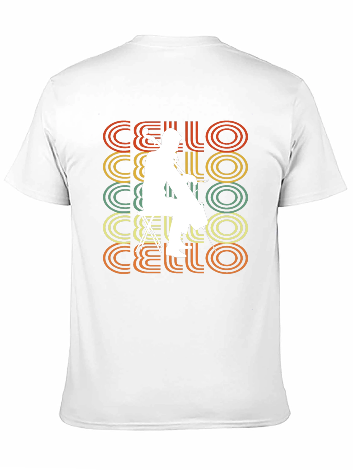 Black Vintage Cello Player T-Shirt - Retro Music Tee view 11