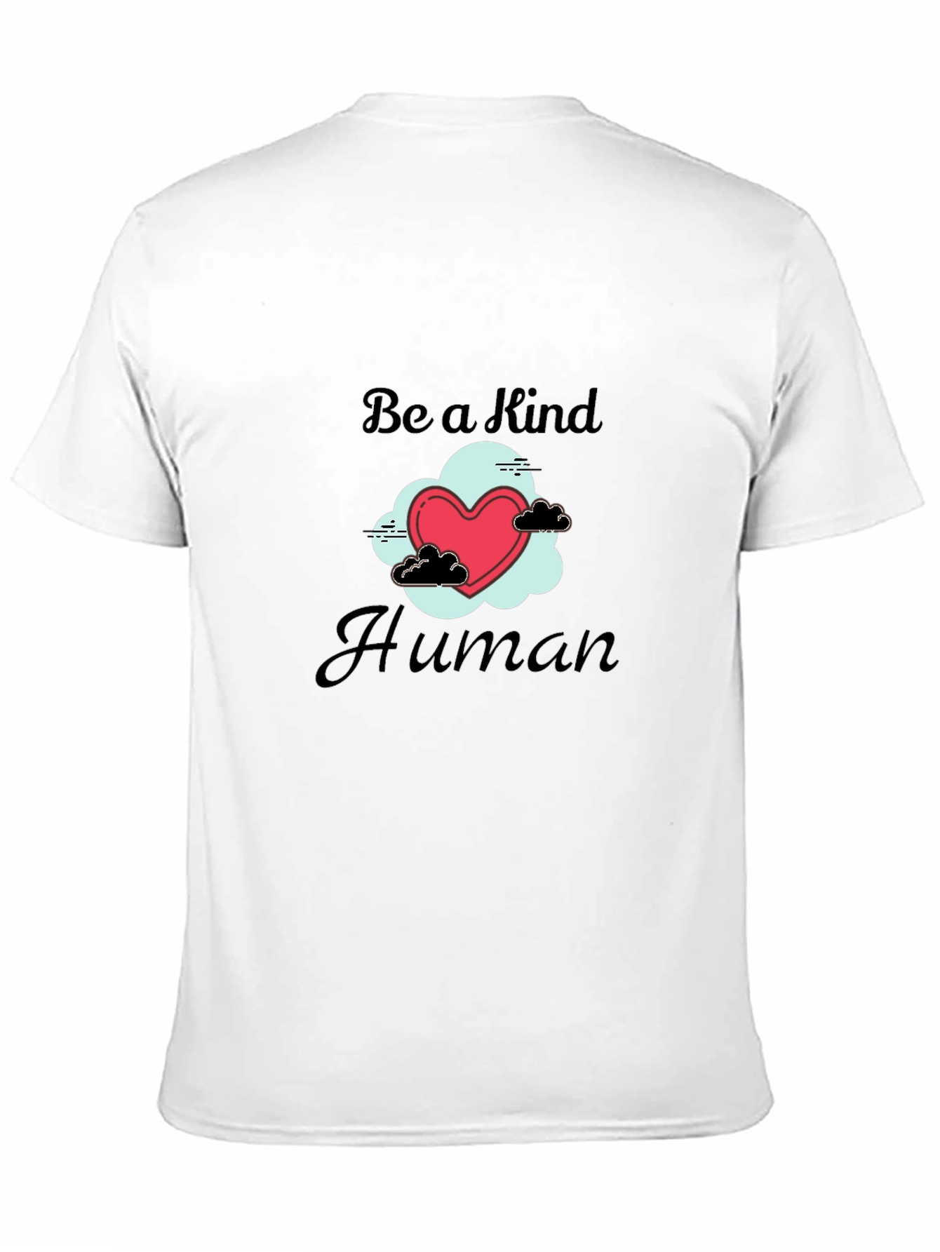 Black Be a Kind Human Graphic T-Shirt view 11
