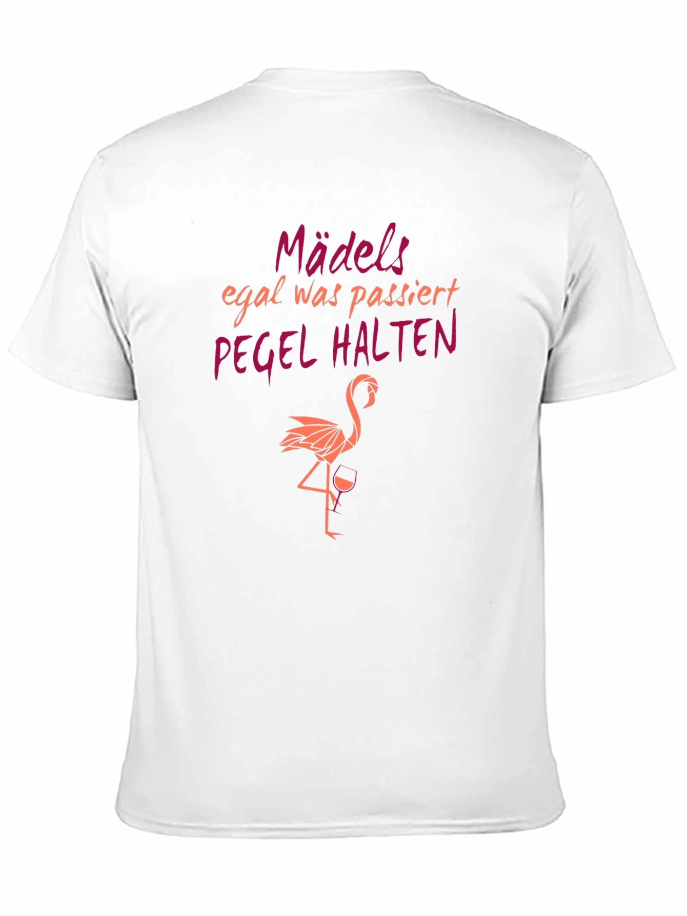 Black Funny "Mädels Pegel Halten" Flamingo Graphic T-Shirt view 11