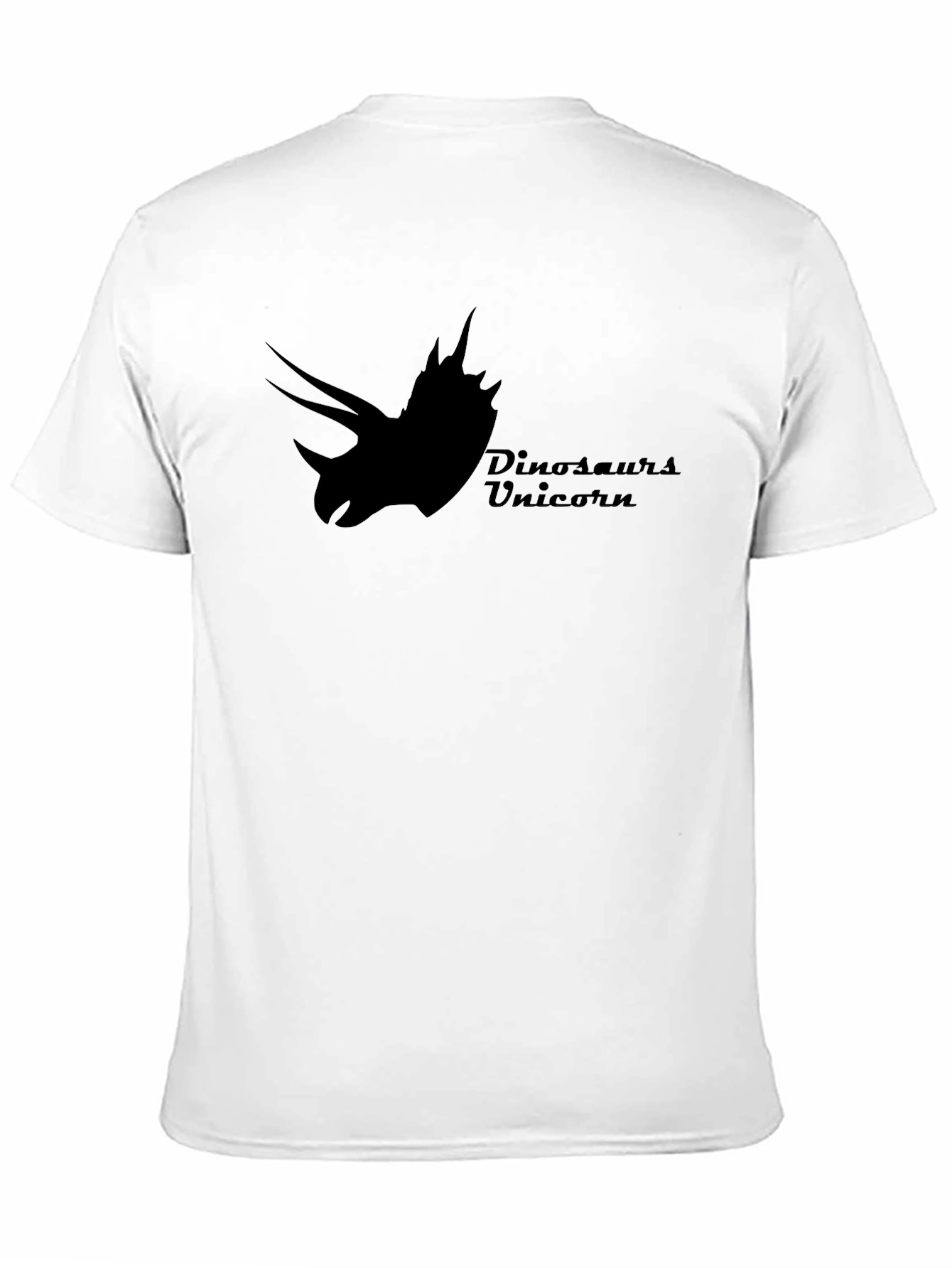 Black Dinosaurs Unicorn Black T-Shirt view 11