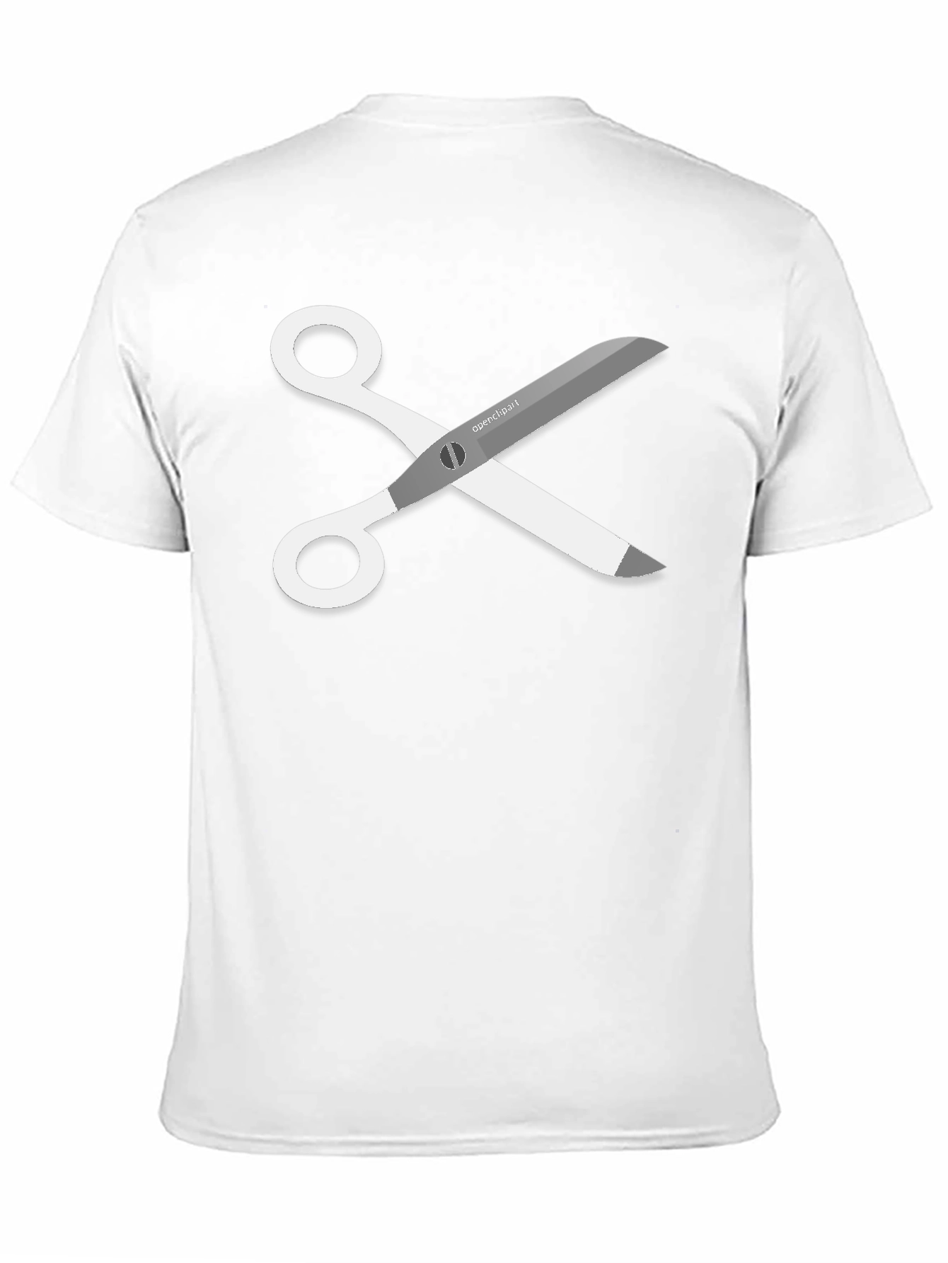 Black Scissors Graphic T-Shirt - Cool Cutting Tee view 11