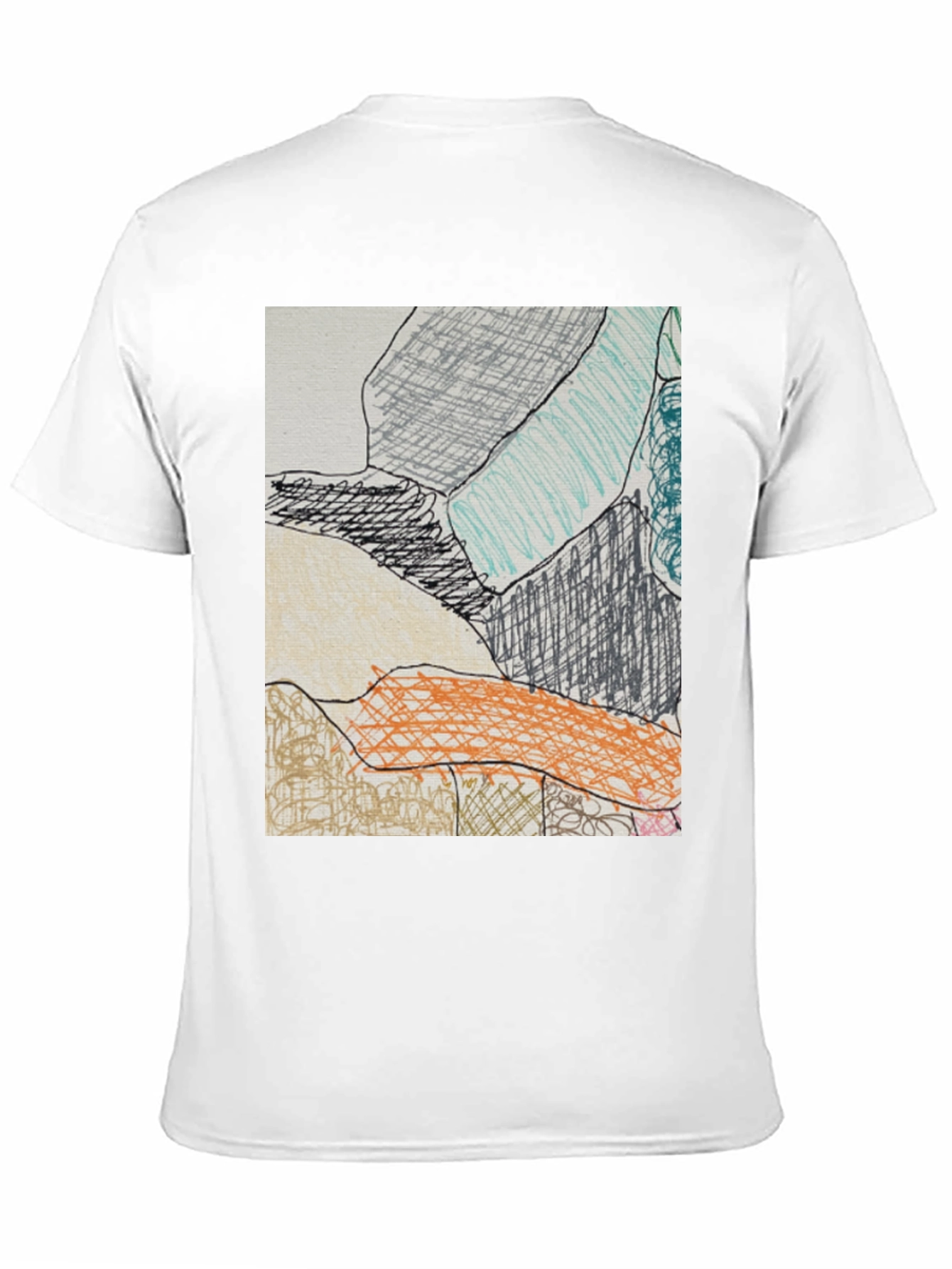 Black Abstract Art Print Black T-Shirt view 11