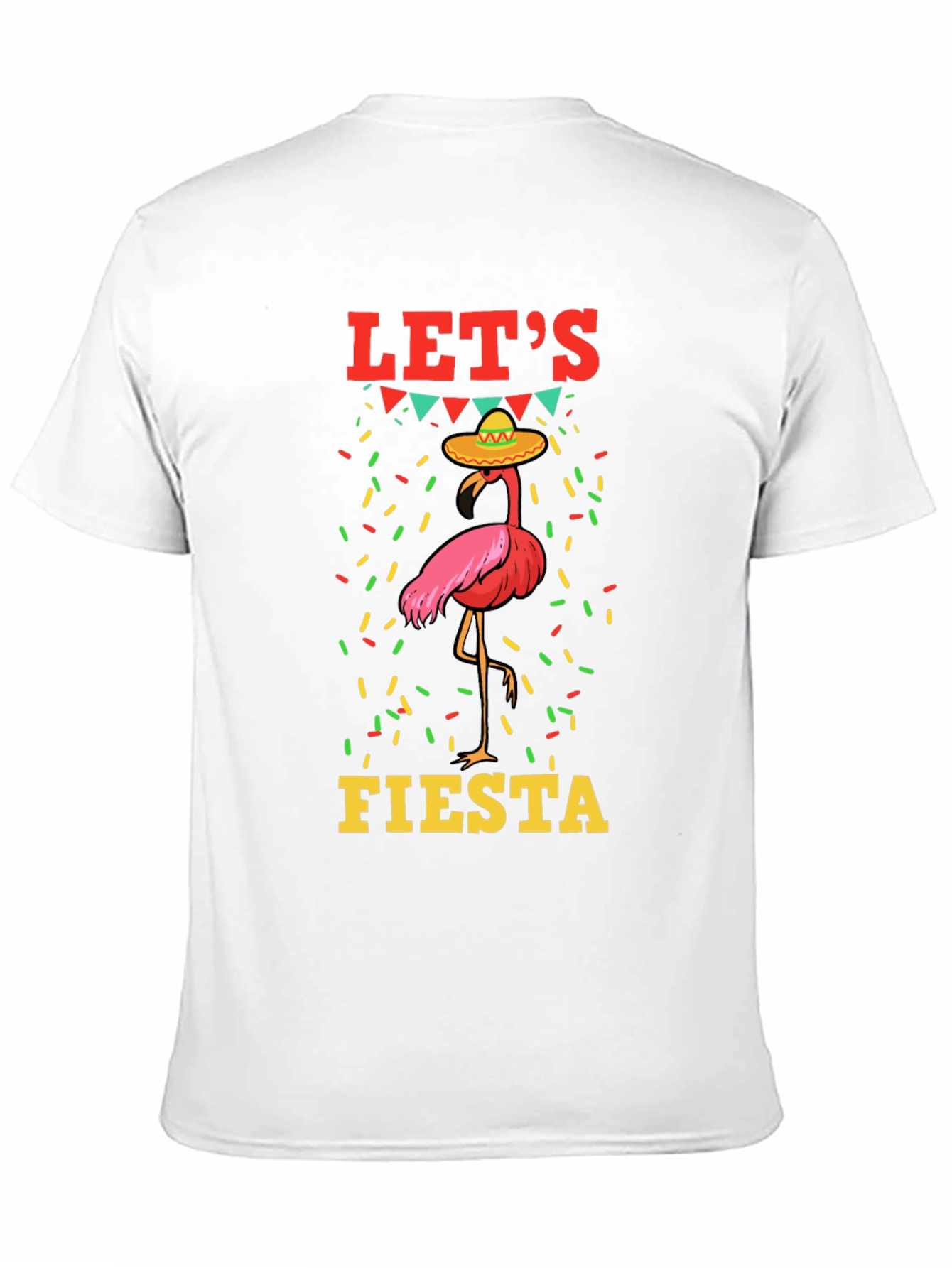 Black Let's Fiesta Flamingo Graphic T-Shirt view 11