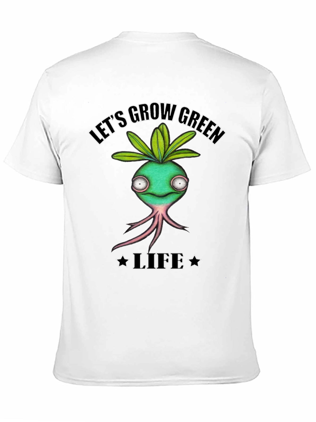 Black Let's Grow Green Life T-Shirt view 11