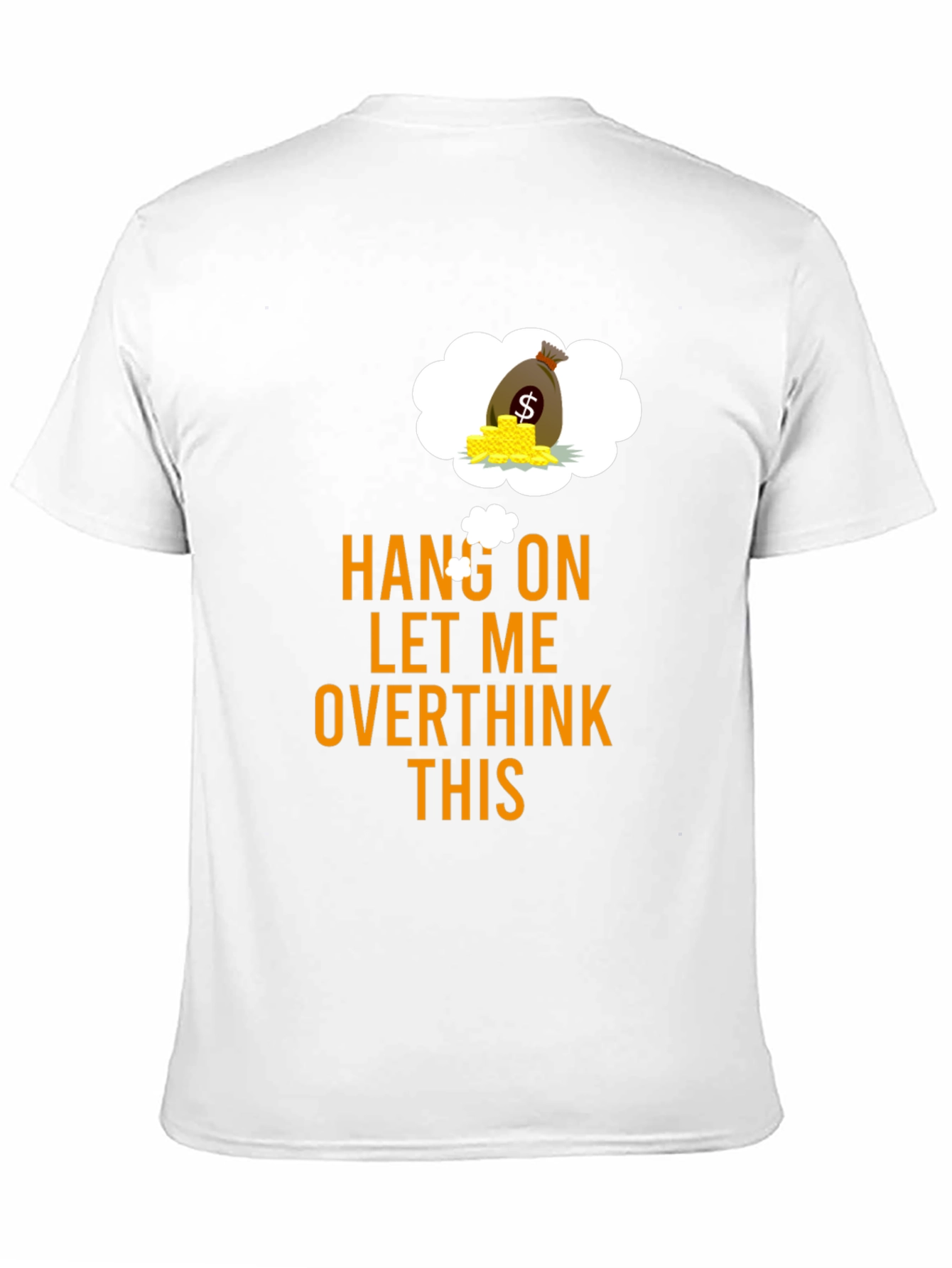 Black Hang On Overthink Funny Graphic Tee view 11